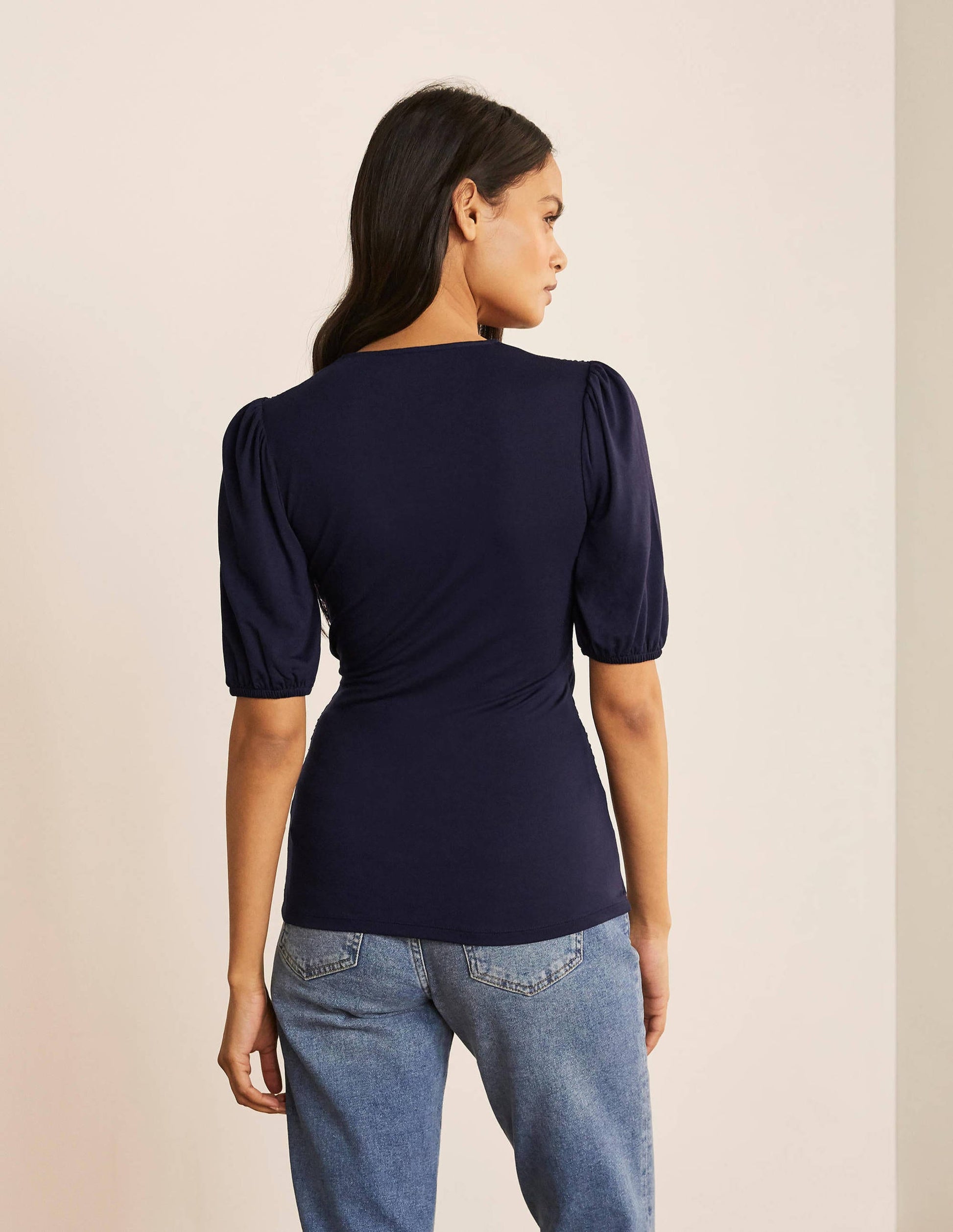 Joanna Wrap Top-Navy-3