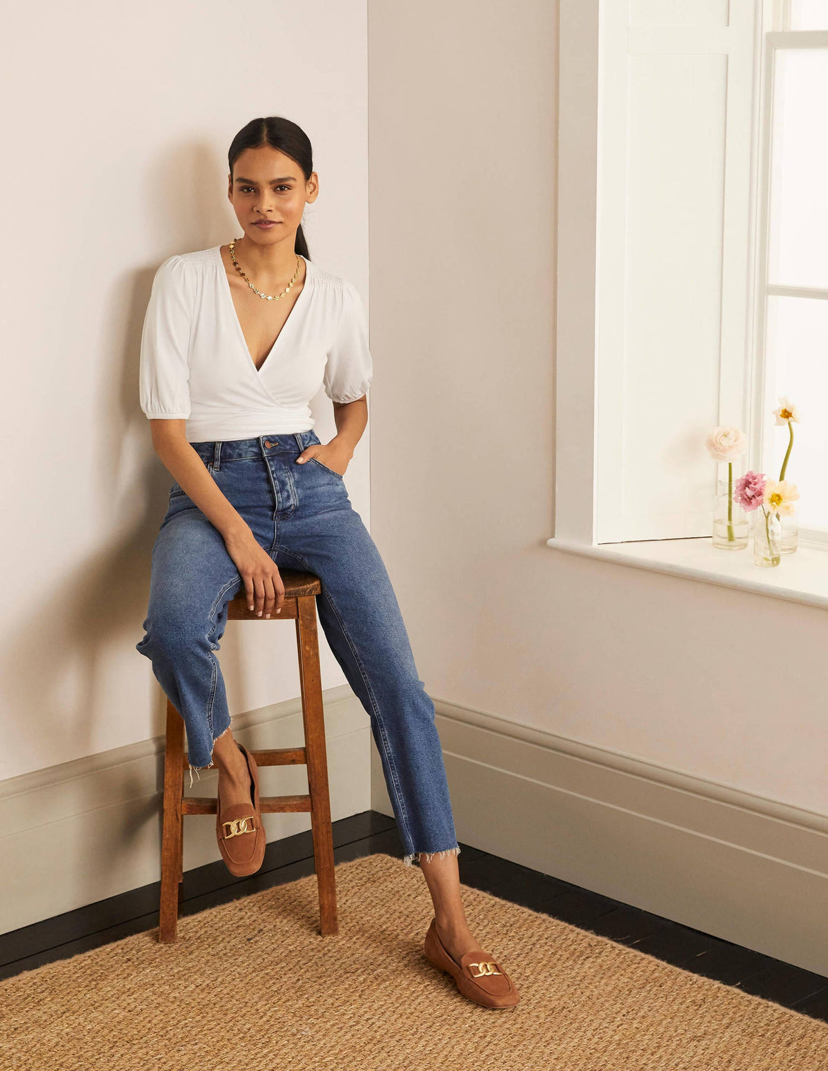 Joanna Wrap Top-White - Image 2