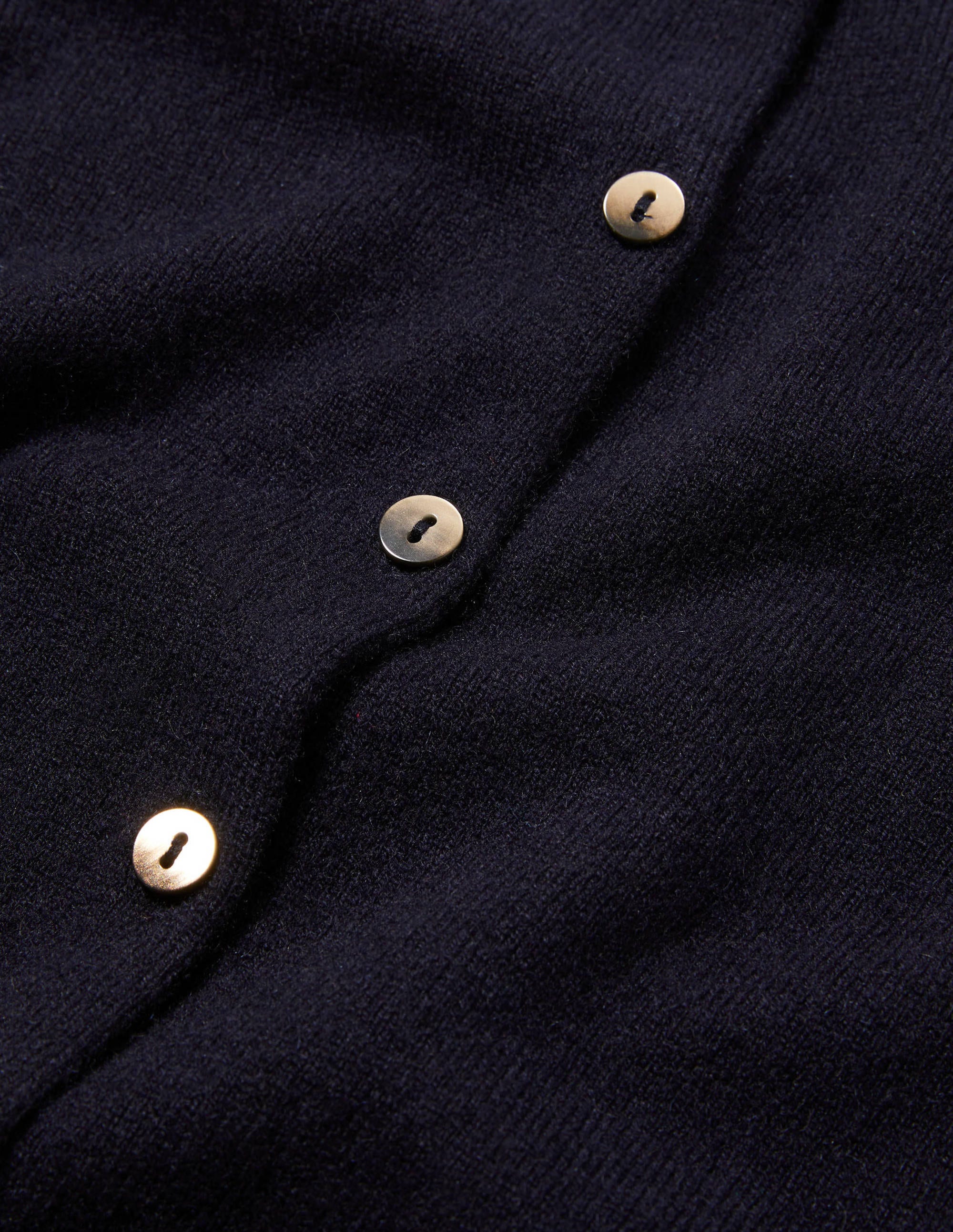 Cashmere Crop Cardigan-Navy - Image 6