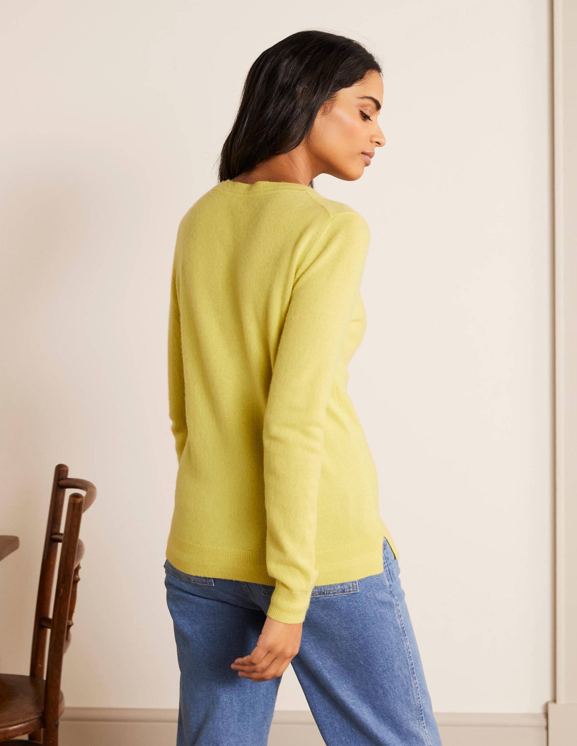 Cashmere Crew Neck Jumper-Pineapple-3