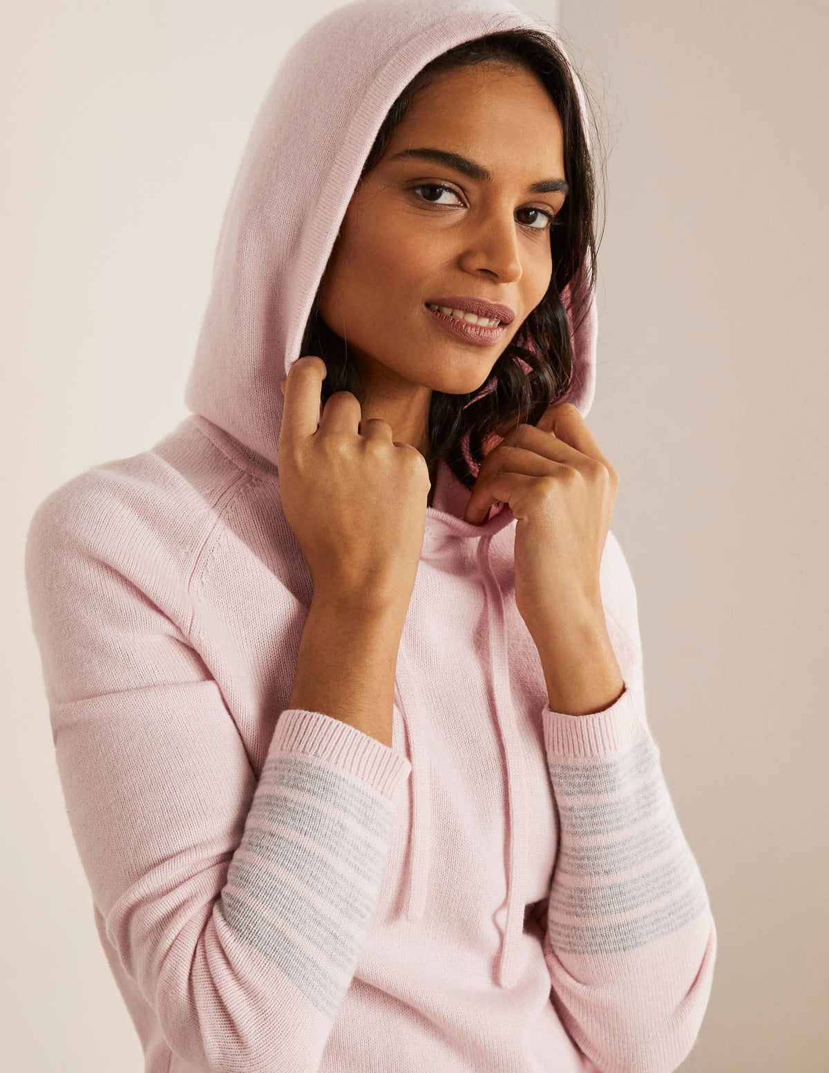 Morton Knitted Hoodie-Milkshake-1