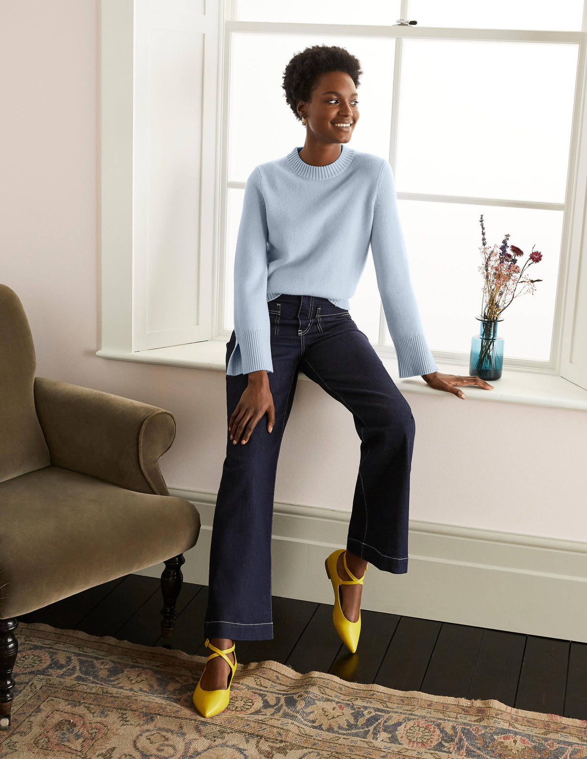 Dundee Cashmere Jumper-Blue-1