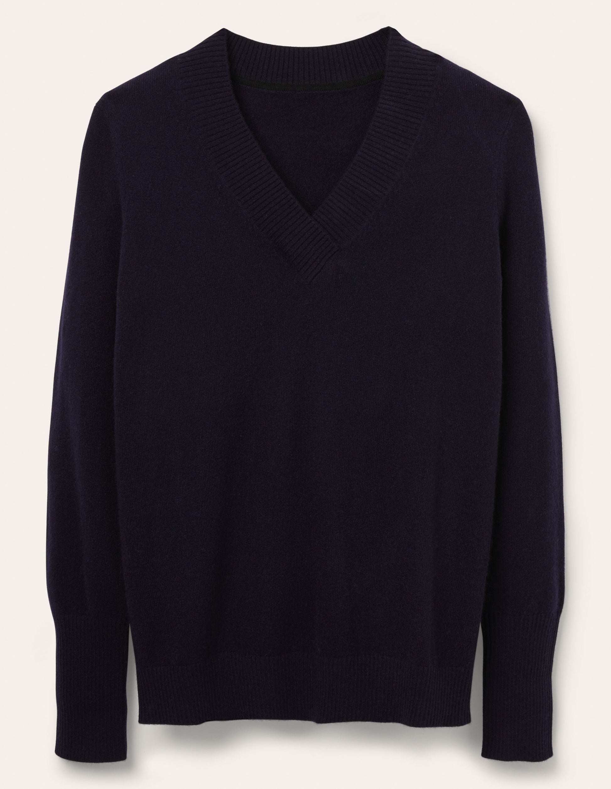 Oakley Cashmere V-Neck Jumper-Navy-5