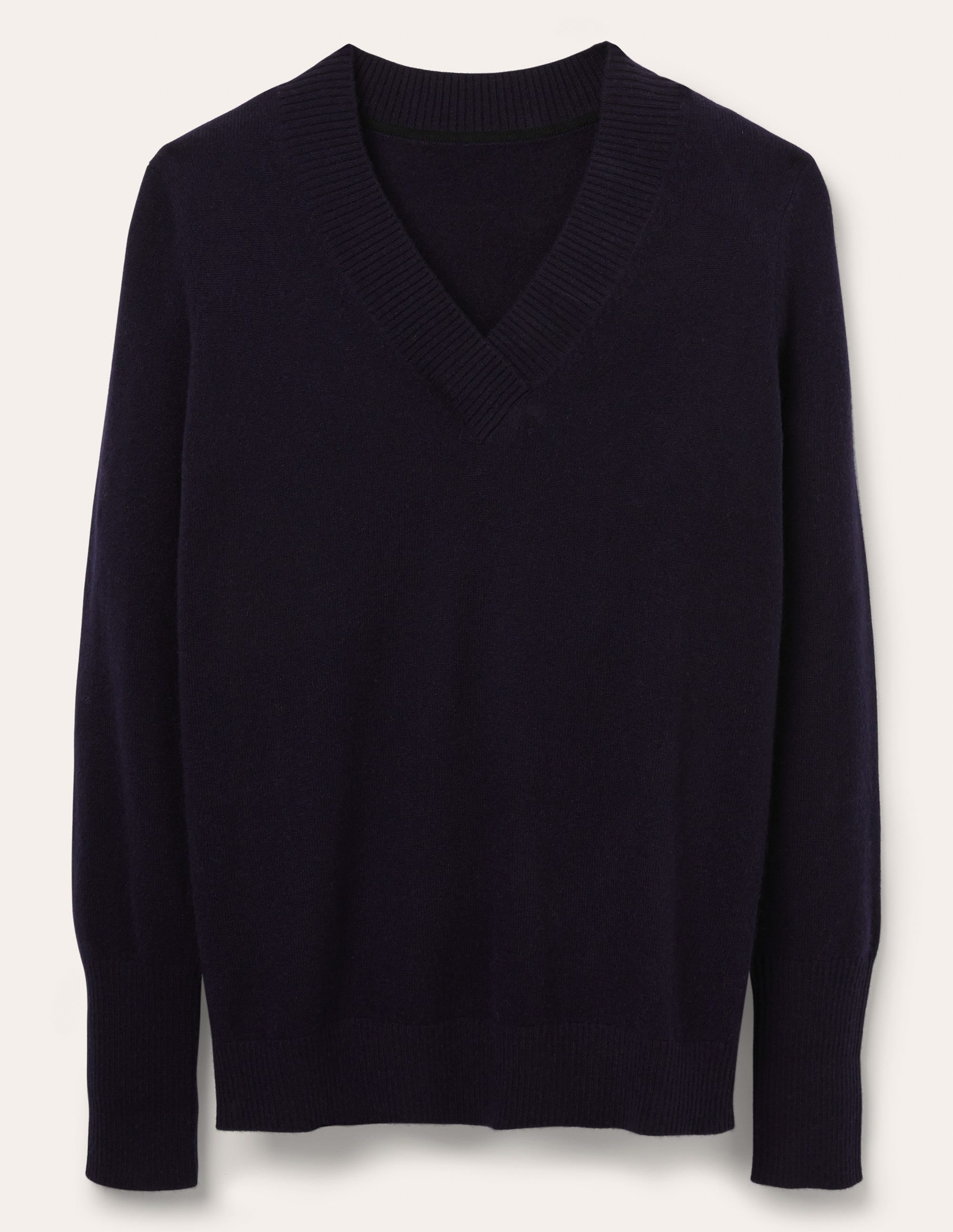 Oakley Cashmere V-Neck Jumper-Navy - Image 5