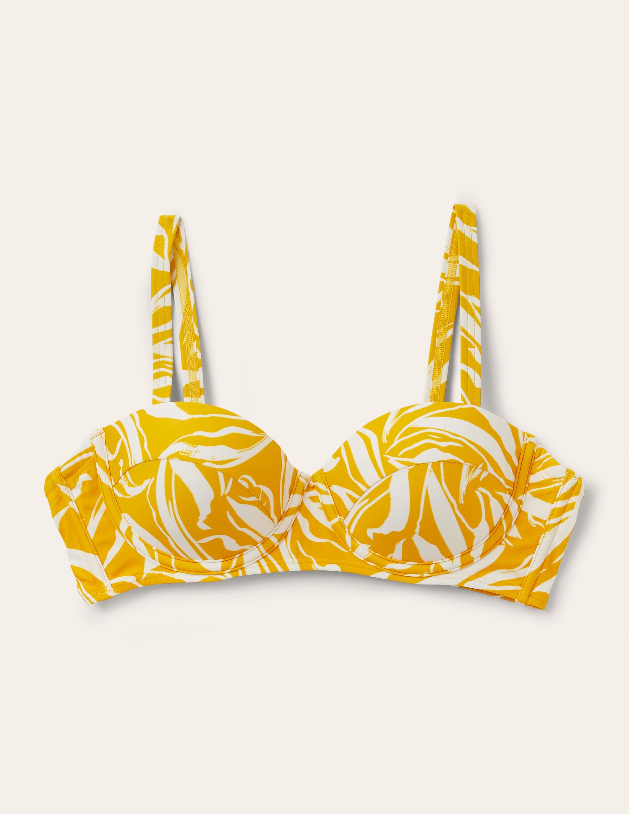 Kythira Cup-size Bikini Top-Chartreuse, Painted Foliage - Image 6