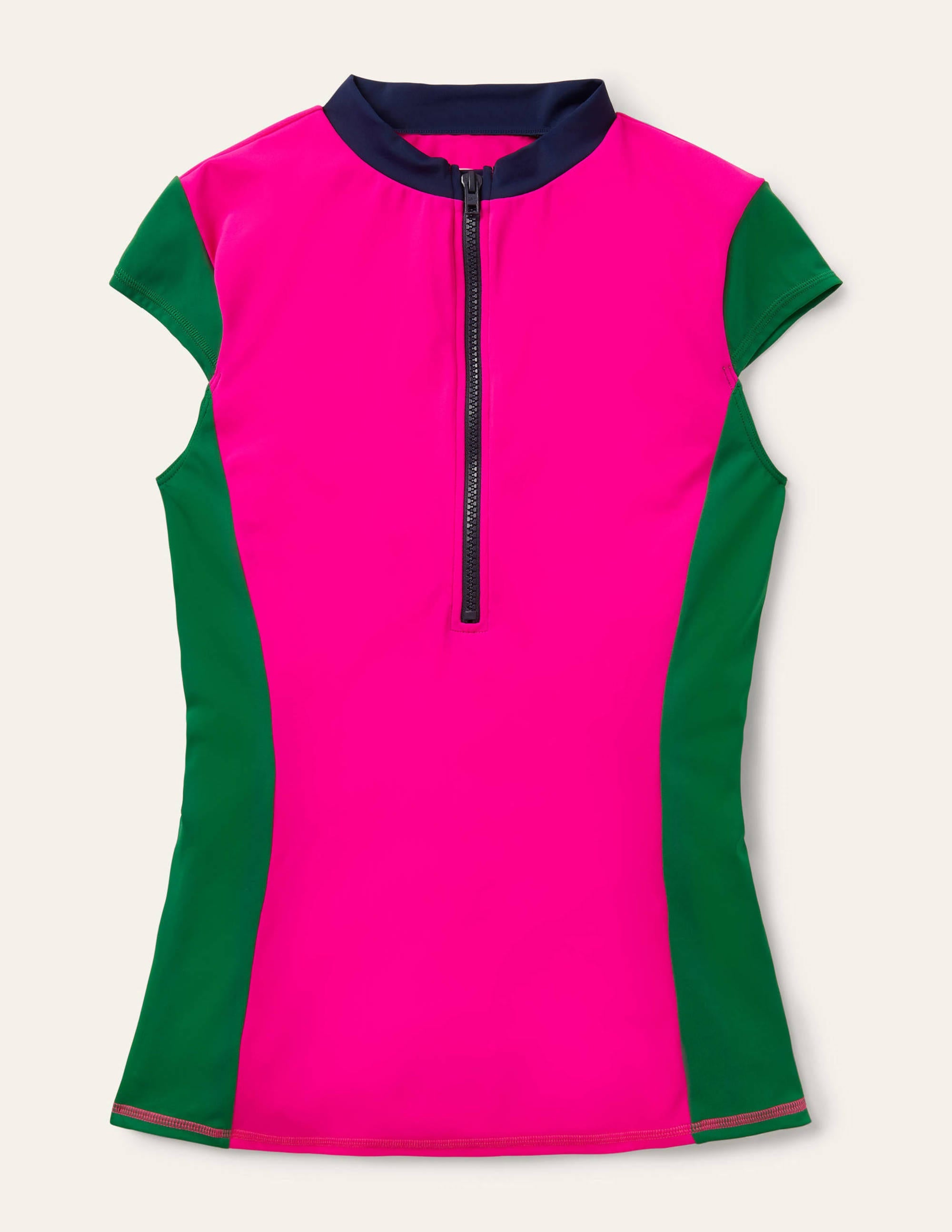 Tilos Short Sleeve Rash Vest-Verde Colourblock - Image 6