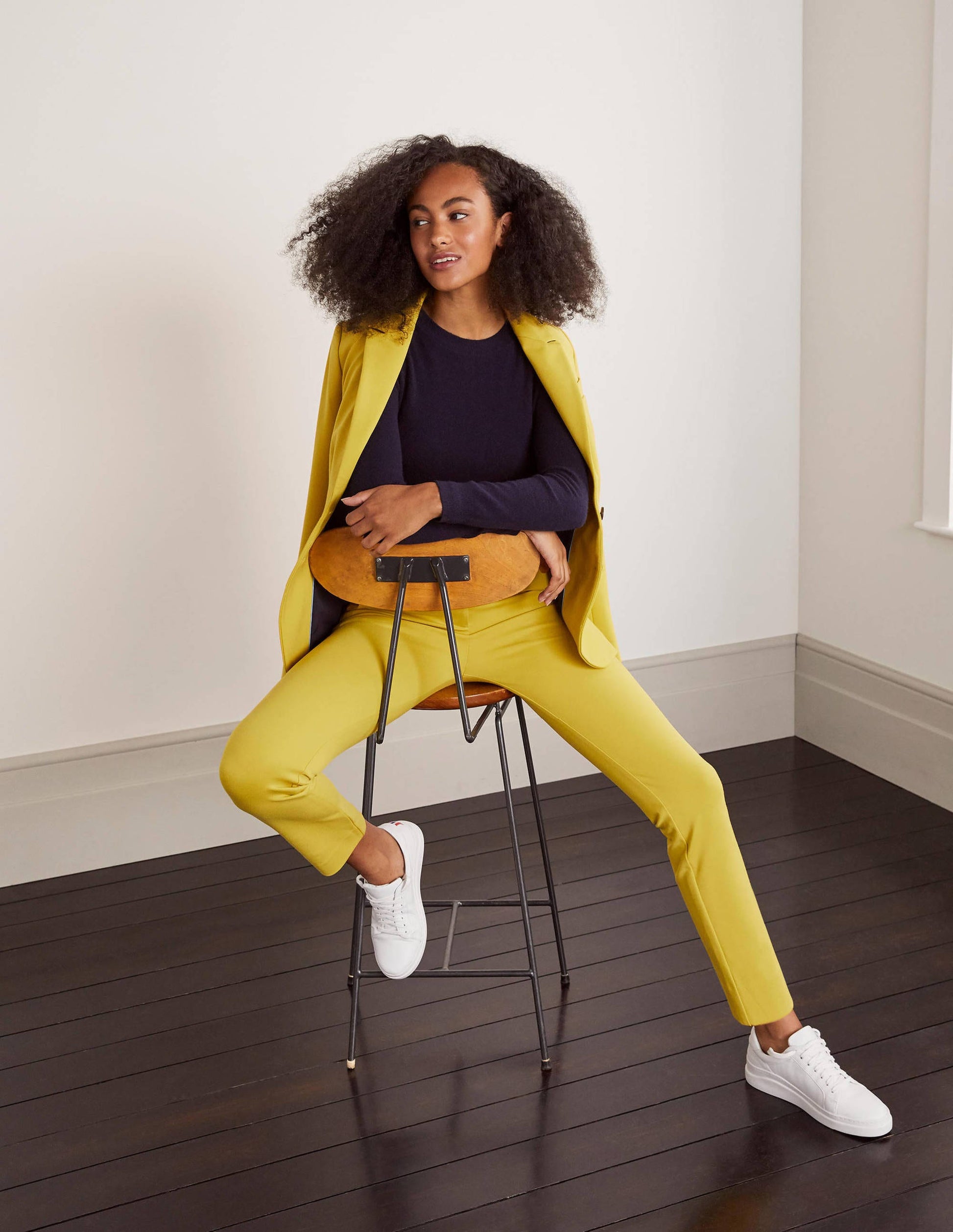 Hampshire 7/8 Ponte Trousers-Chartreuse-4
