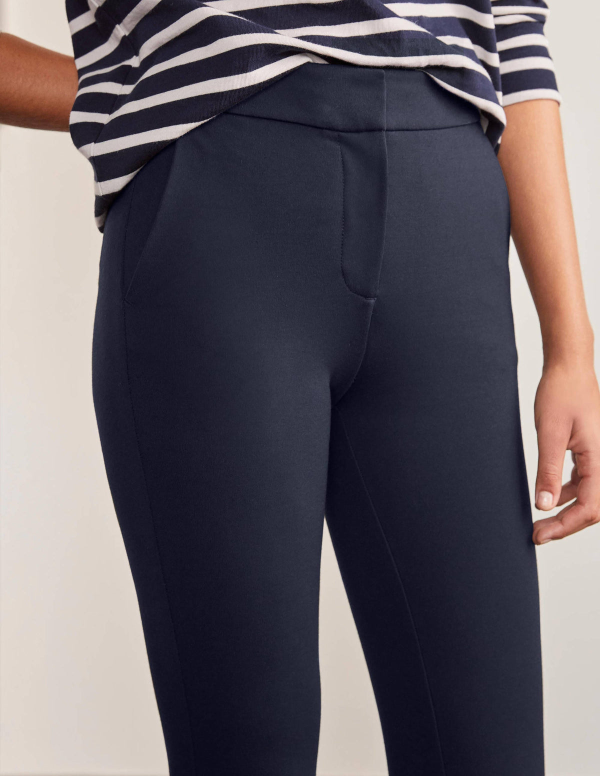 Hampshire Bootcut Trousers-Navy-3