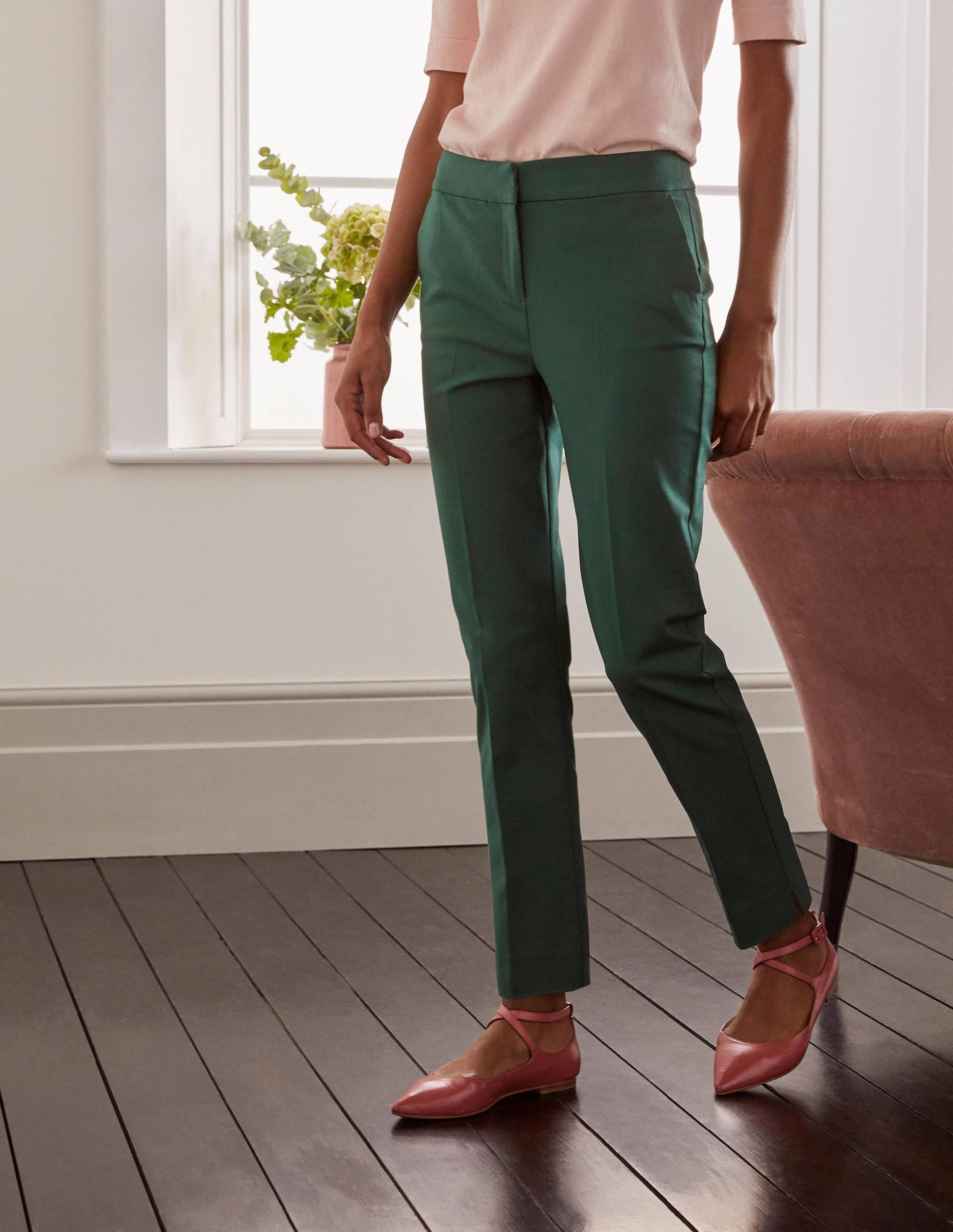 Richmond 7/8 Trouser-Palm Leaf-1