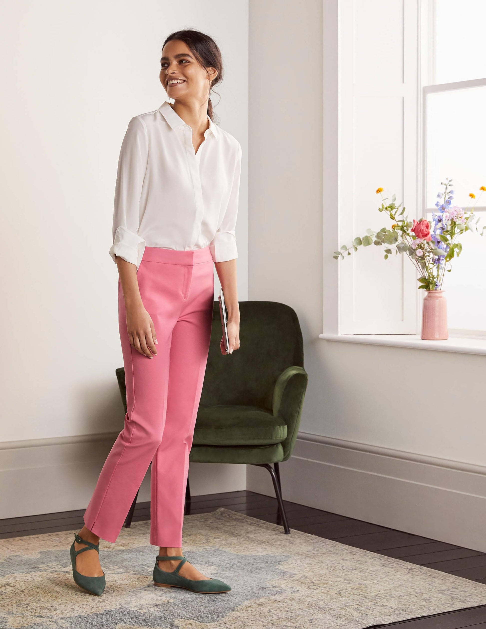 Richmond 7/8 Trouser-Azalea-4