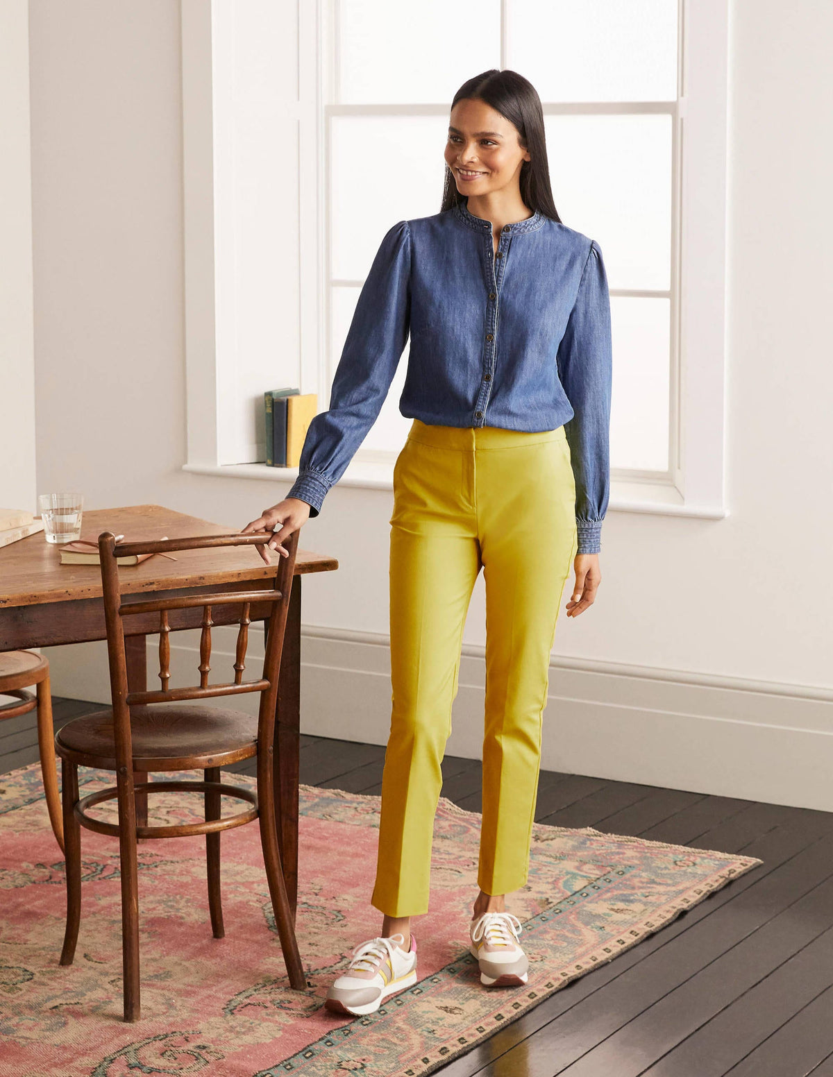 Richmond 7/8 Trouser-Chartreuse-5