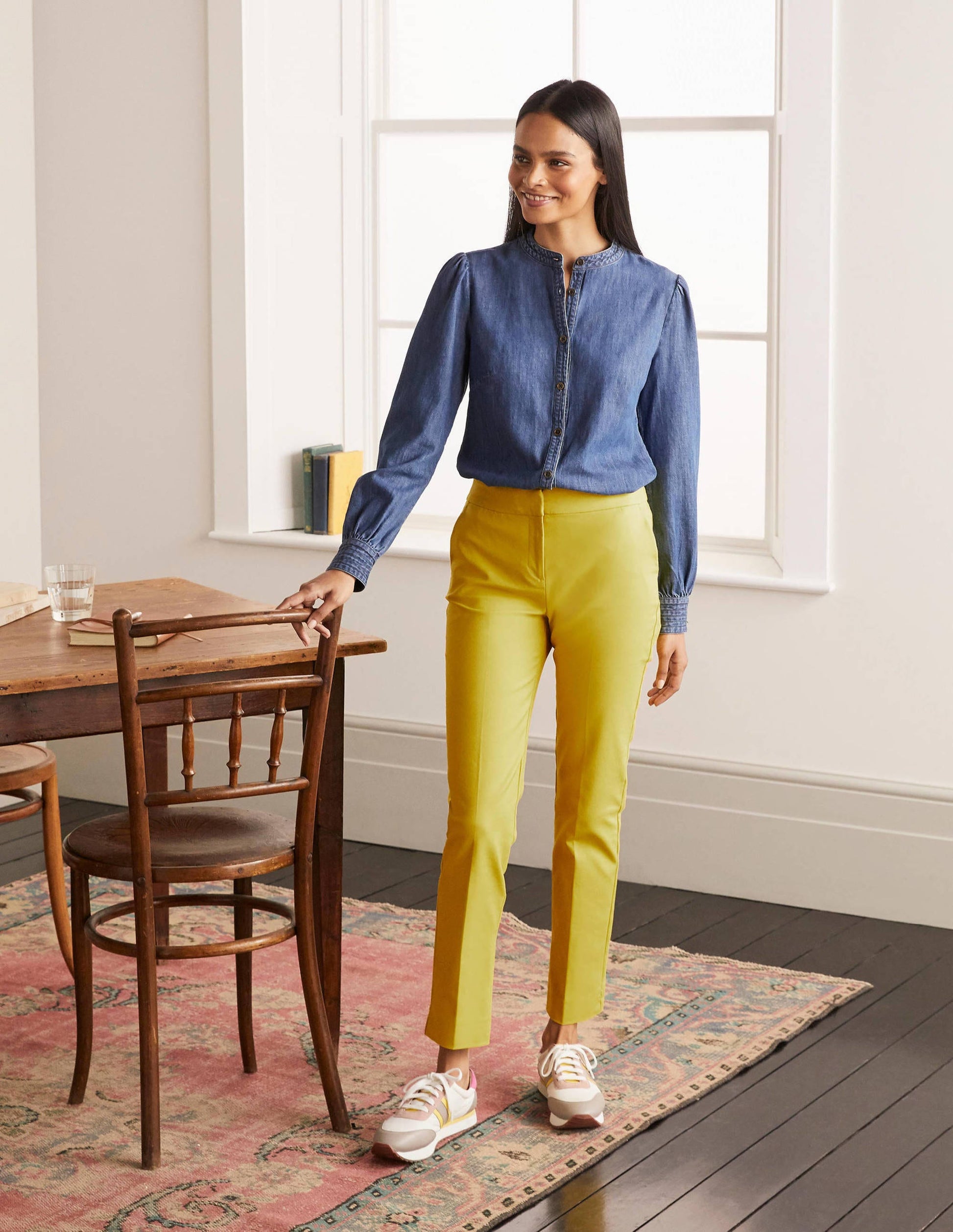 Richmond 7/8 Trouser-Chartreuse-1