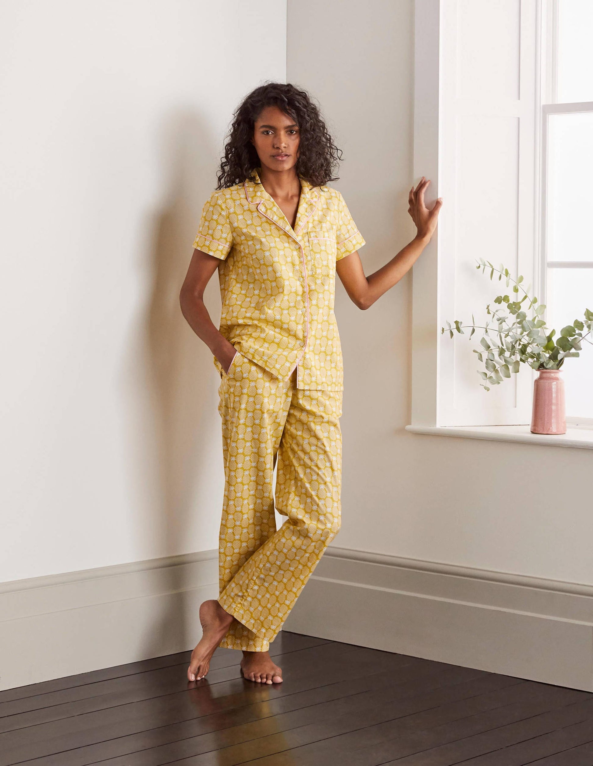 Phoebe PJ Shirt-Chartreuse, Pineapple Geo-1
