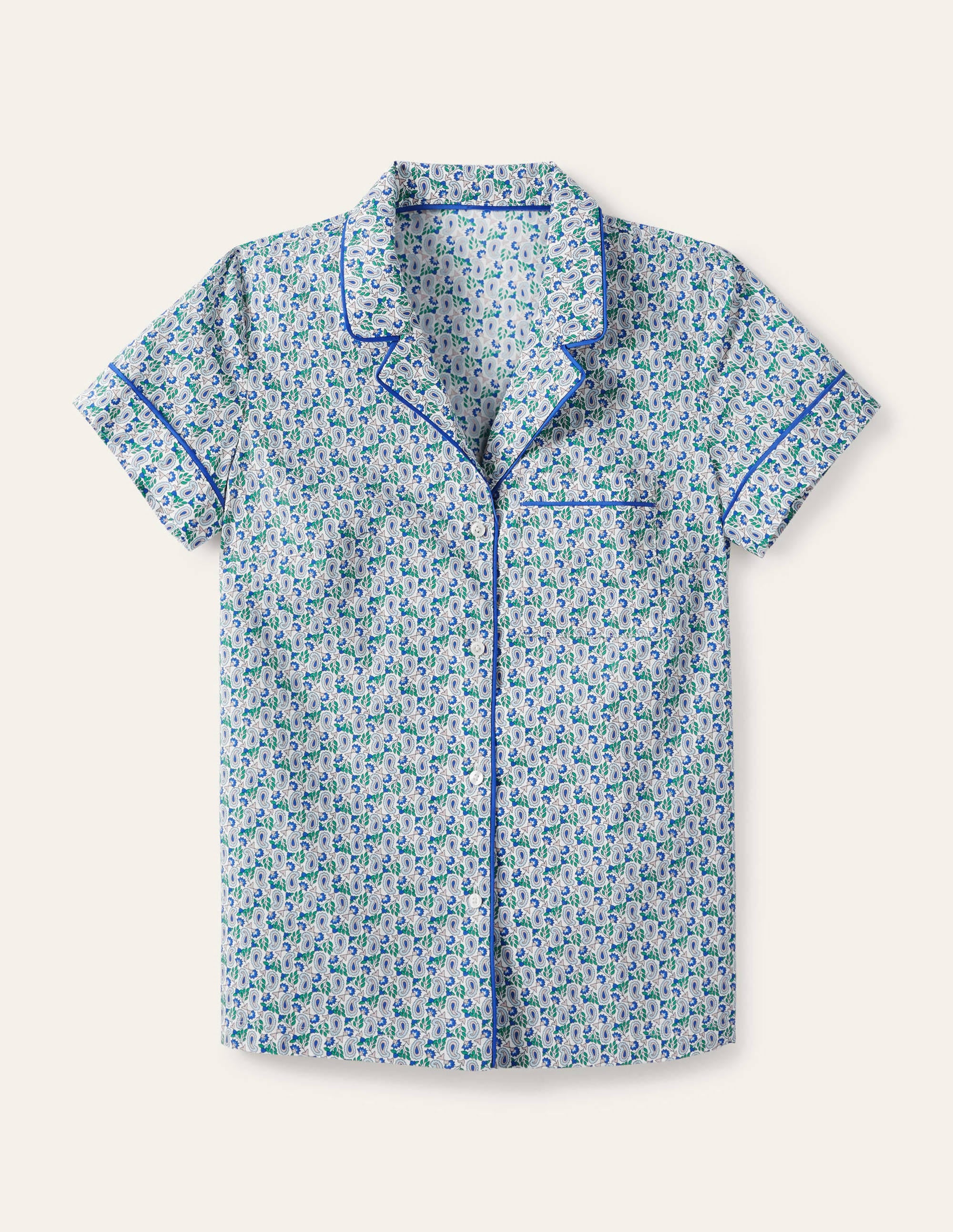 Phoebe PJ Shirt-Ivory, Pretty Paisely - Image 6