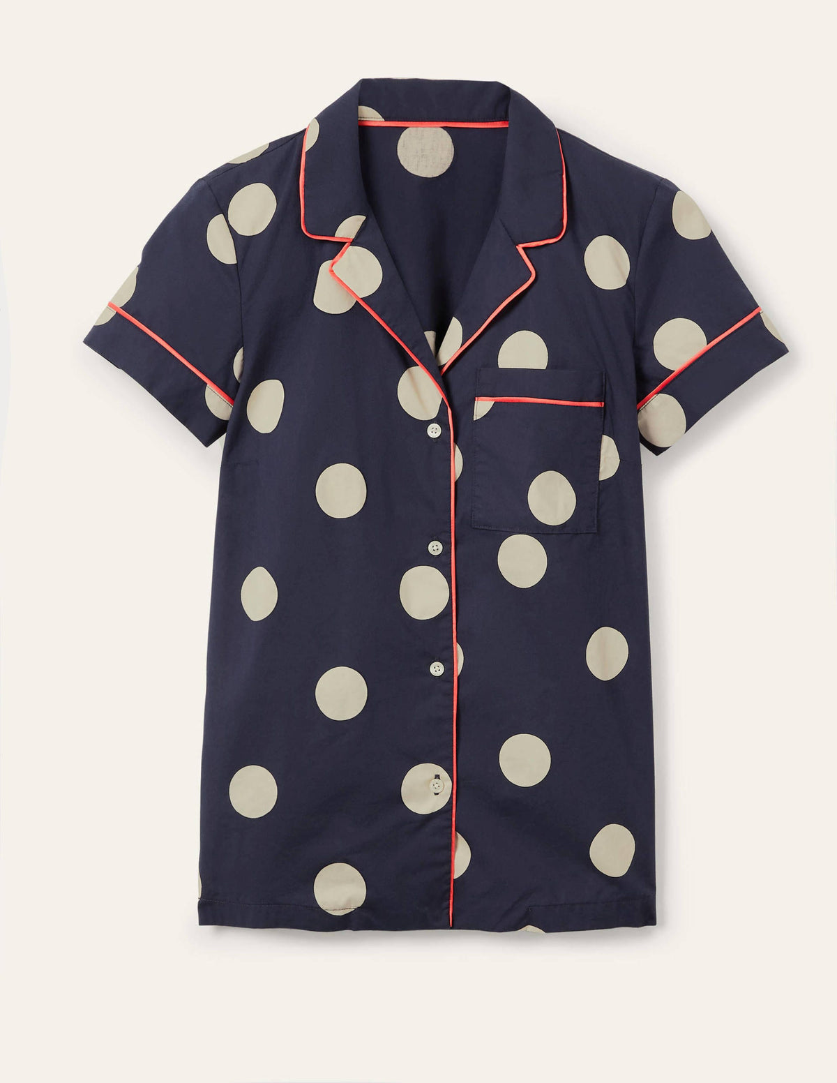 Phoebe PJ Shirt-French Navy, Regular Dot - Image 5