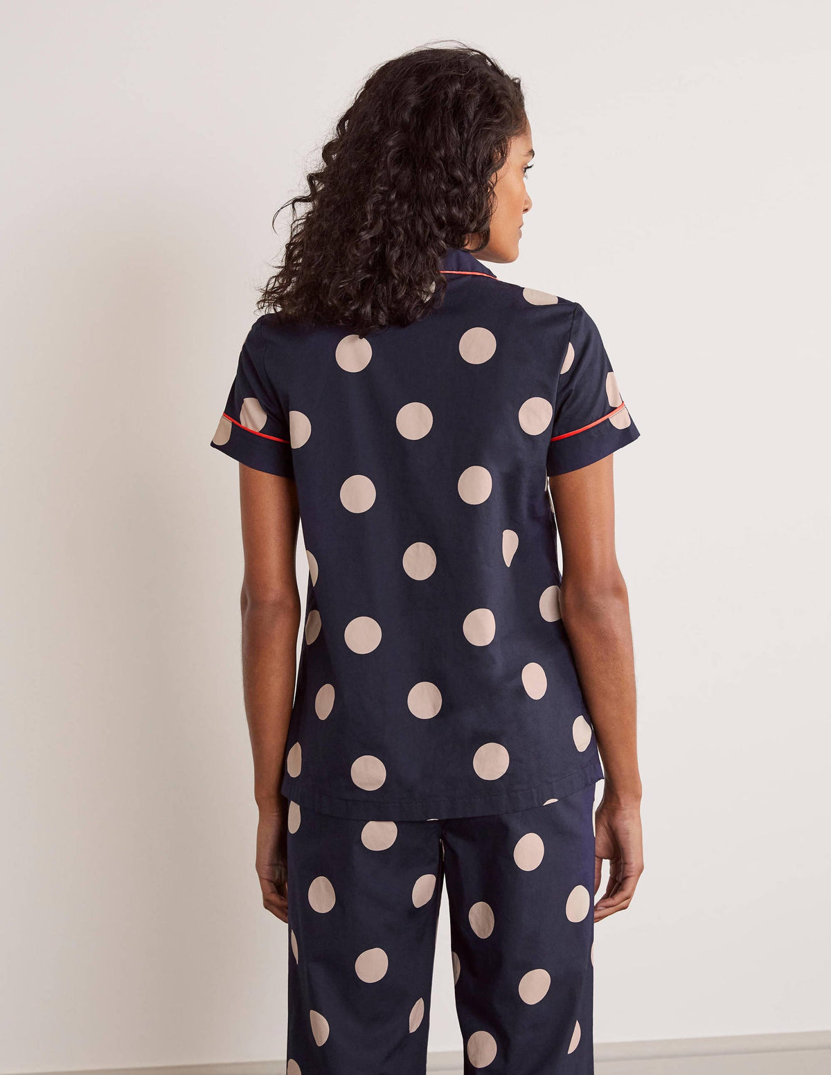 Phoebe PJ Shirt-French Navy, Regular Dot - Image 3
