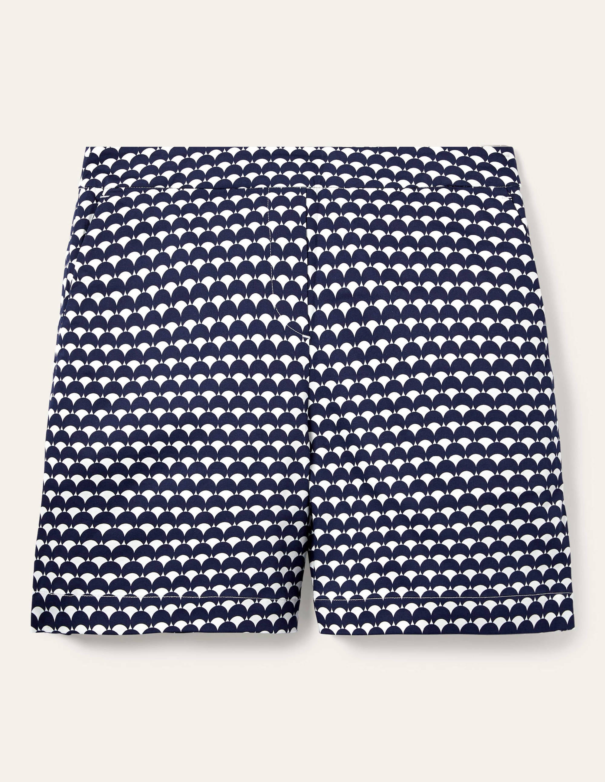Pull On Shorts-Navy, Scallop Row - Image 5