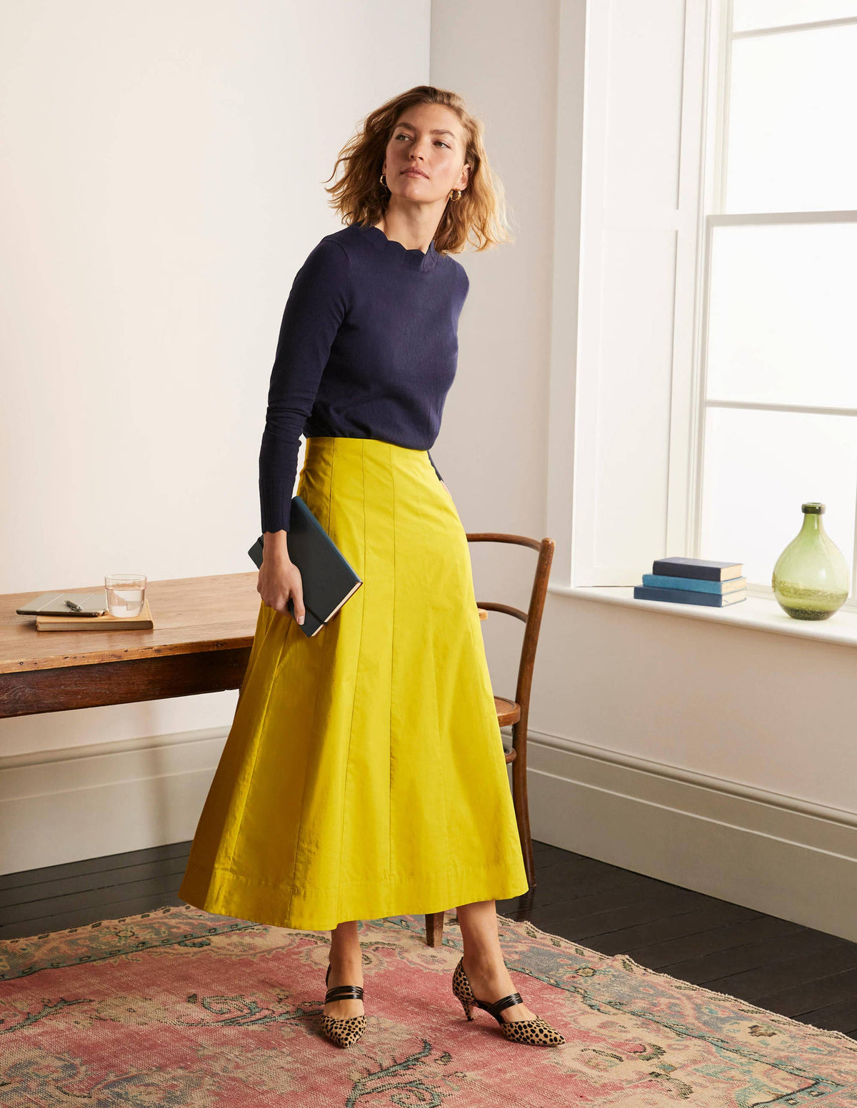 Marcia Midi Skirt-Chartreuse - Image 4