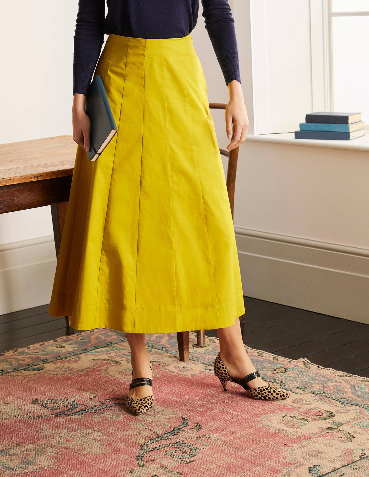 Marcia Midi Skirt-Chartreuse - Image 1