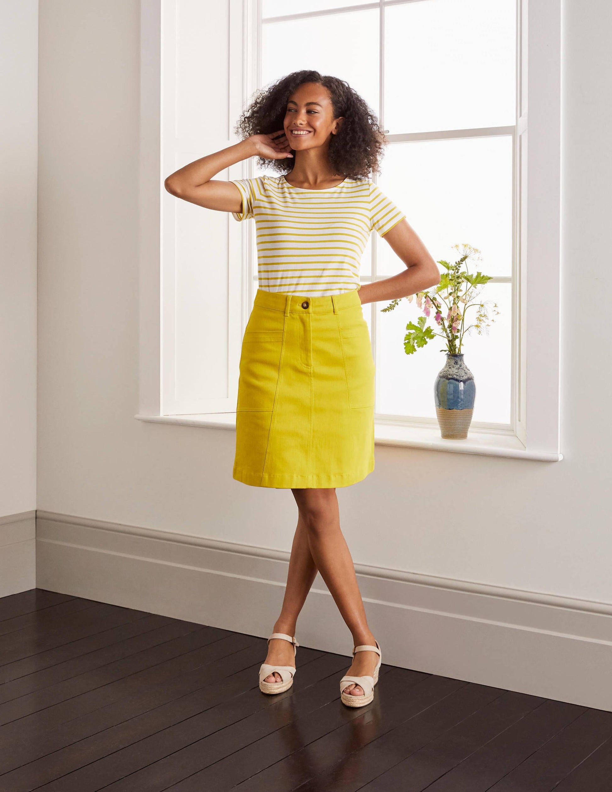 Abingdon Mini Skirt-Chartreuse-1