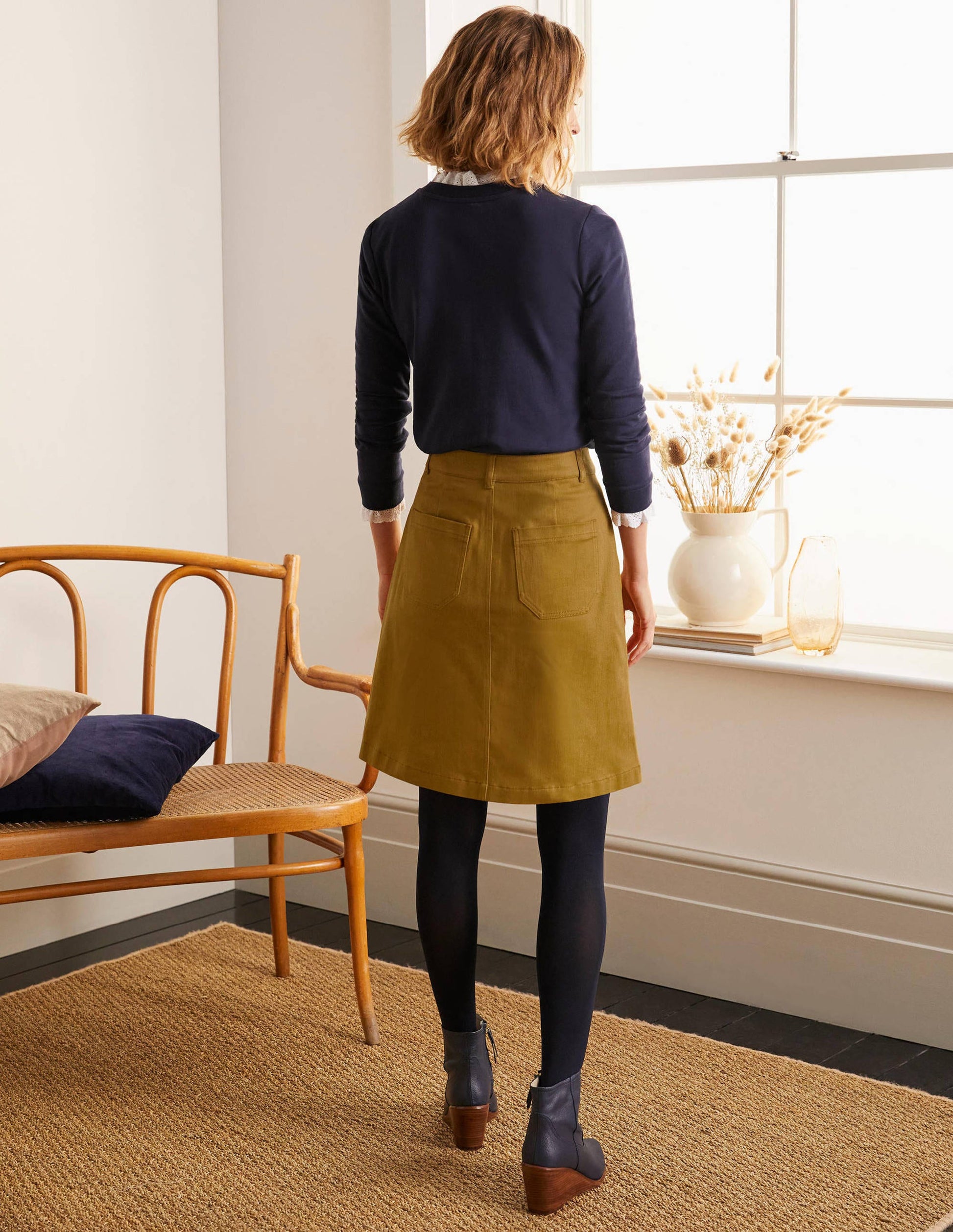 Abingdon Mini Skirt-Frankincense-2