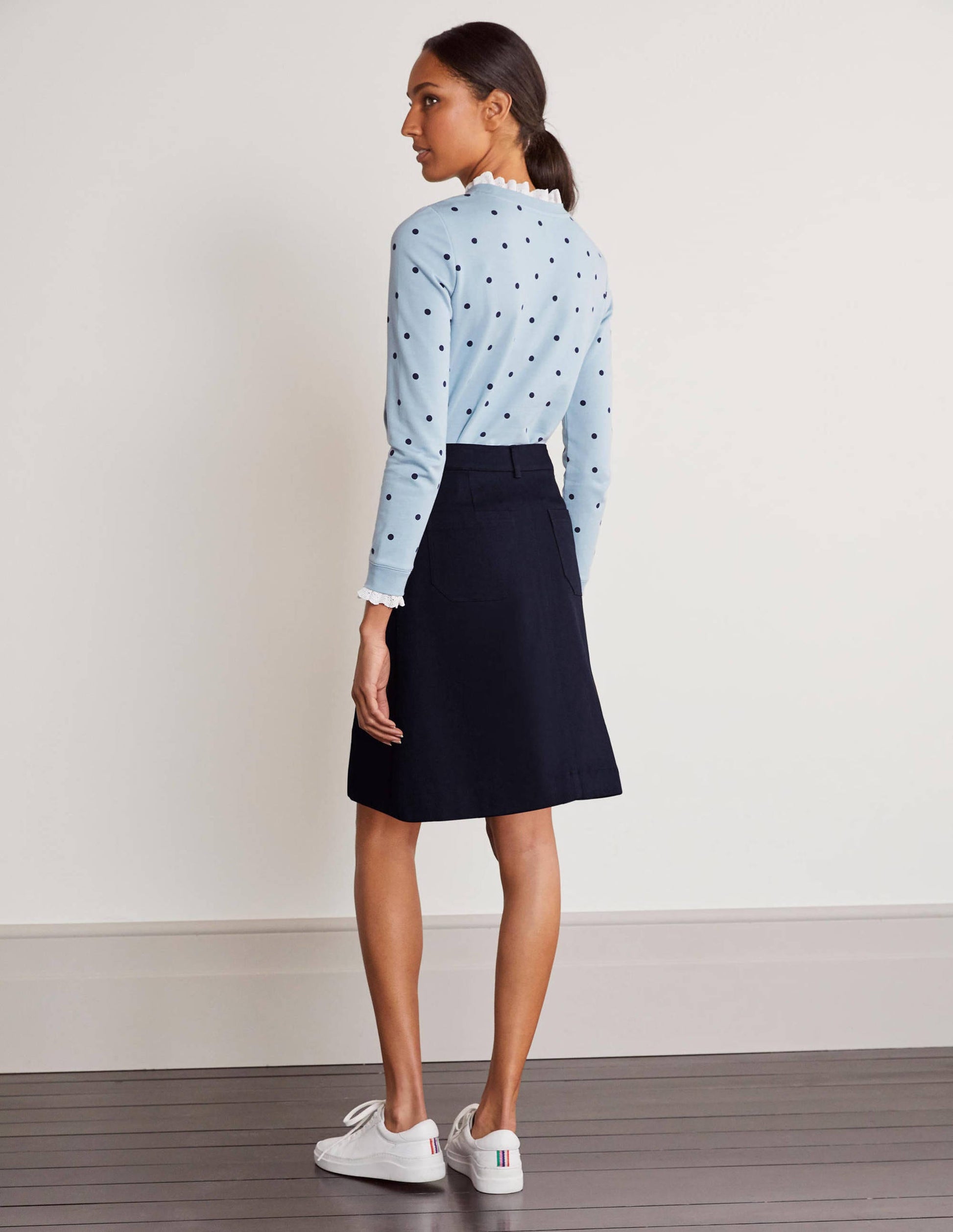 Abingdon Mini Skirt-Navy-2