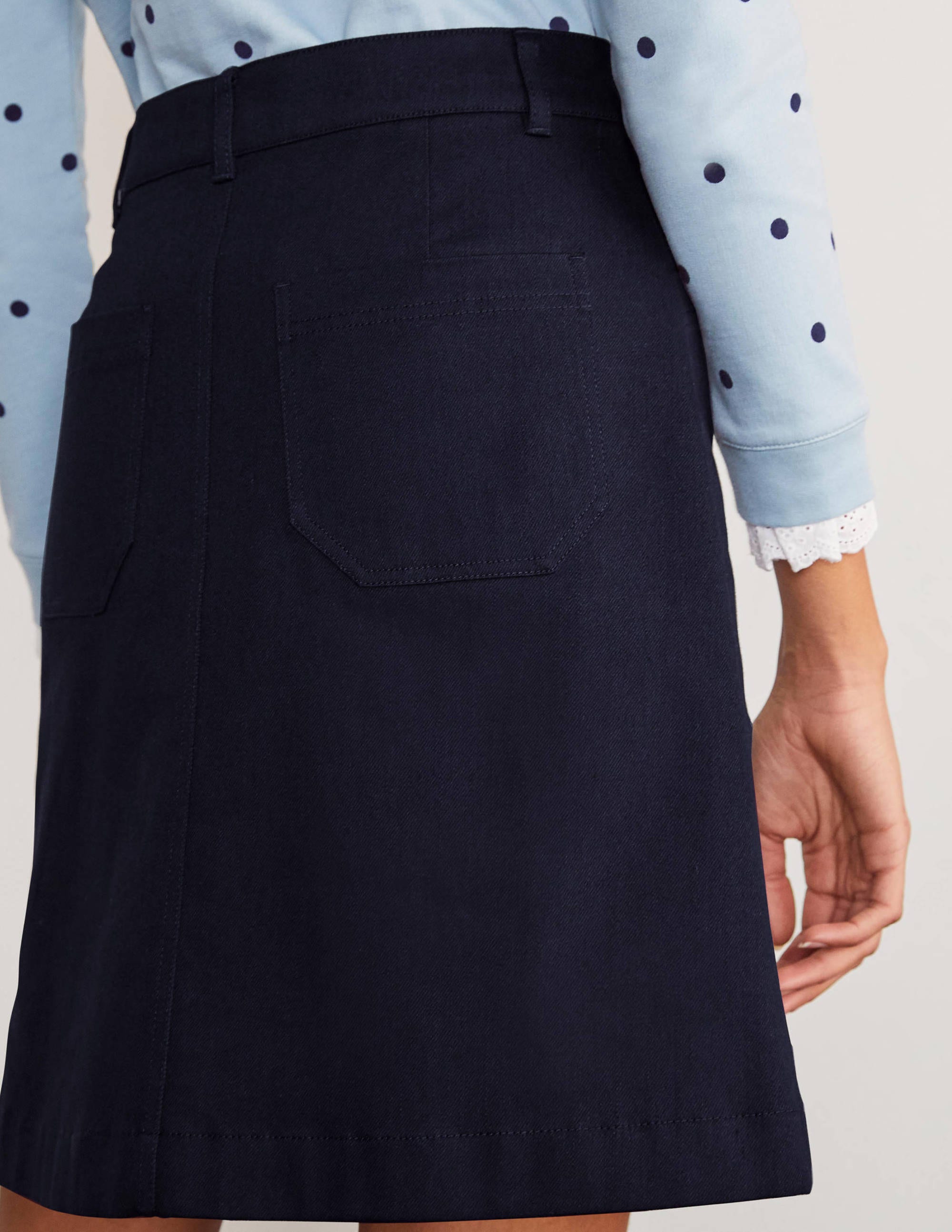 Abingdon Mini Skirt-Navy - Image 3