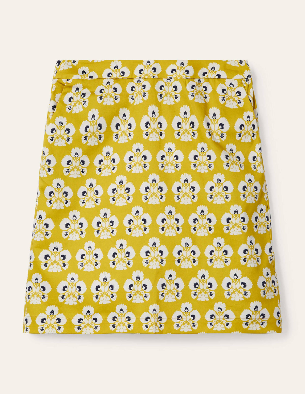 Danby Pull On Mini Skirt-Chartreuse, Carnation Stamp - Image 5