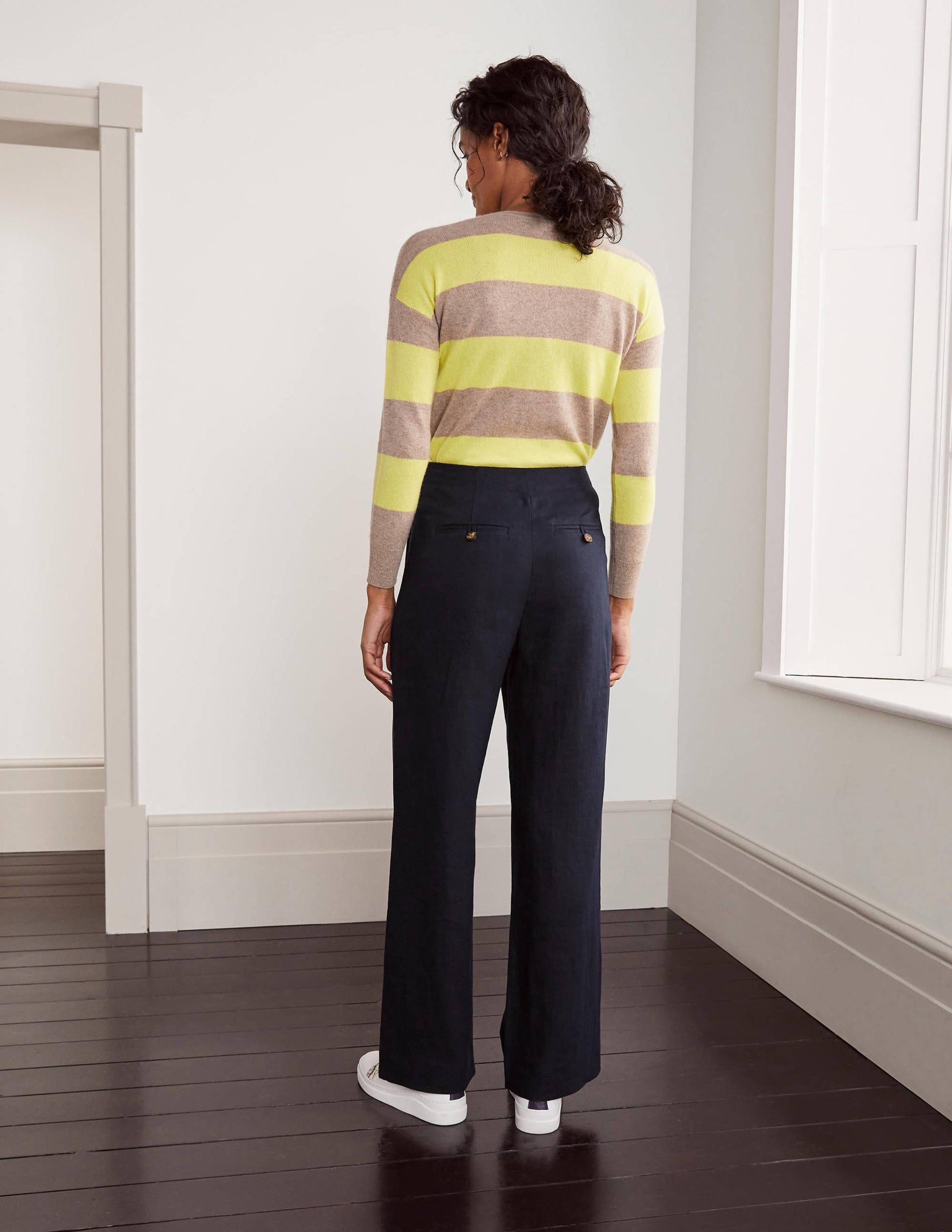 Eldon Linen Trousers-Navy-2