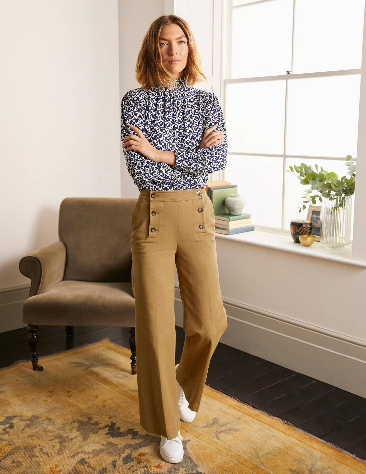 Runswick Sailor Trousers-Camel - Image 5