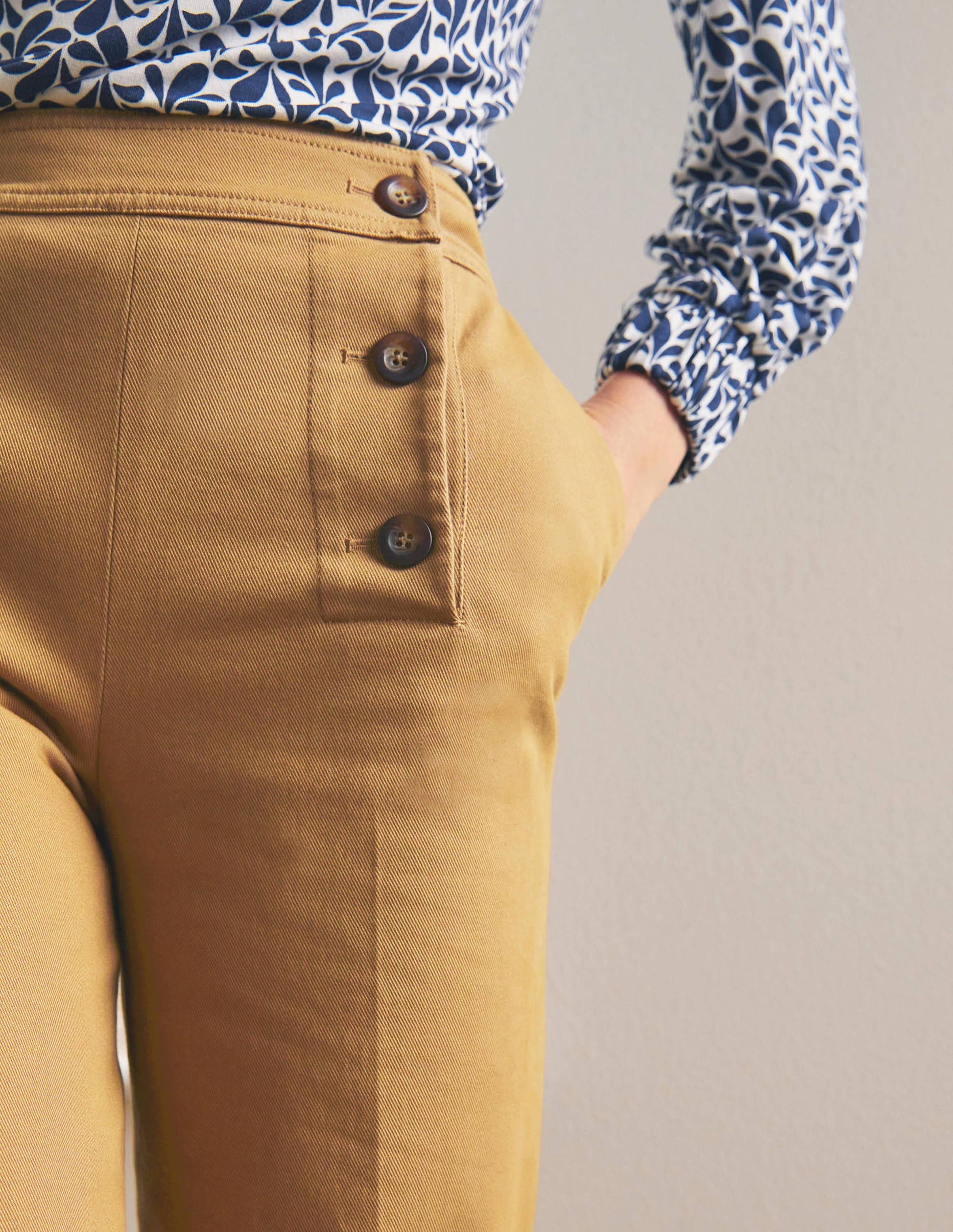Runswick Sailor Trousers-Camel-3