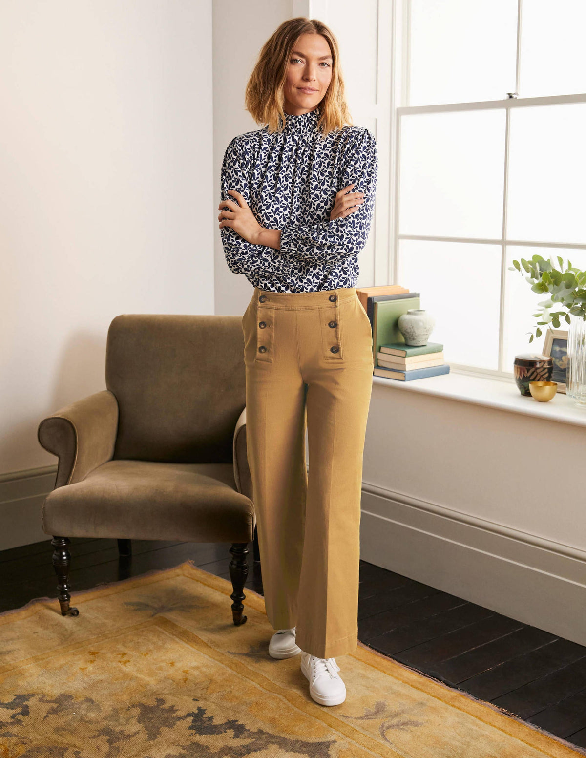 Runswick Sailor Trousers-Camel-4