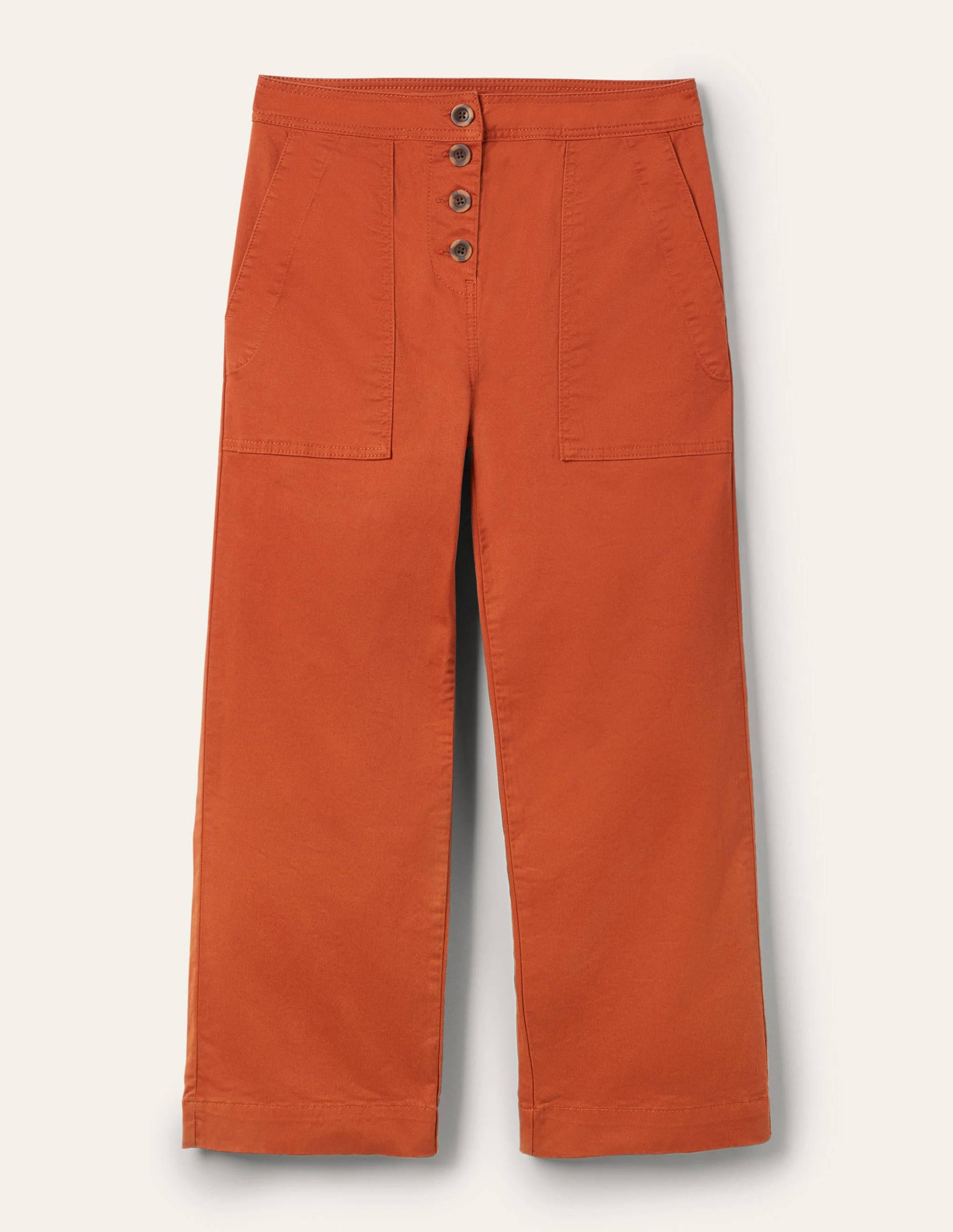 Beaufort Button Fly Trousers-Copper Red-6