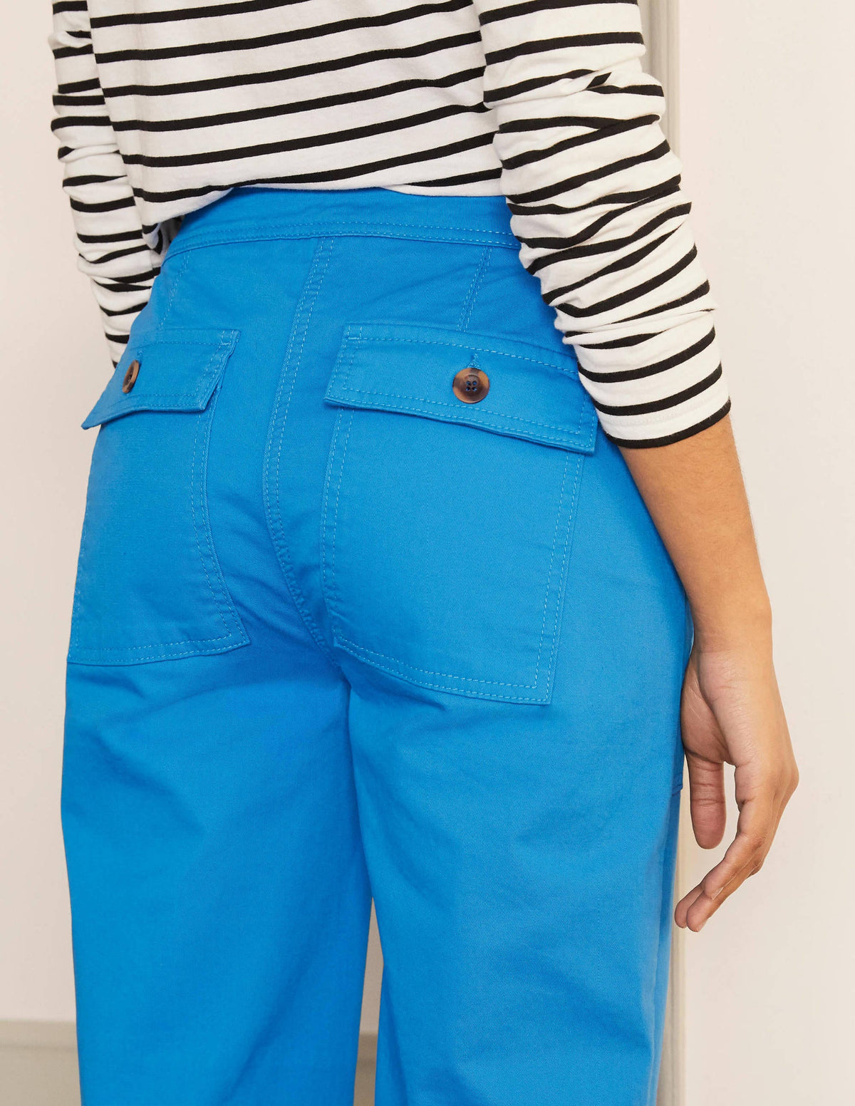Beaufort Button Fly Trousers-Bold Blue - Image 4