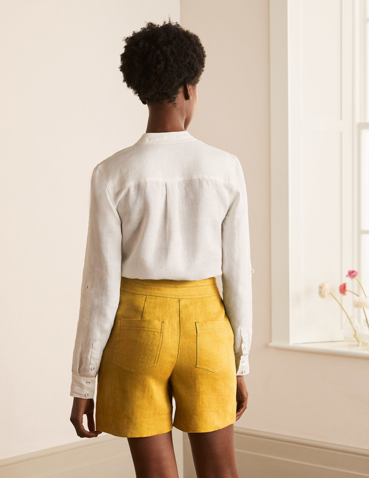 Cornwall Linen Shorts-Tuscan Sun-2