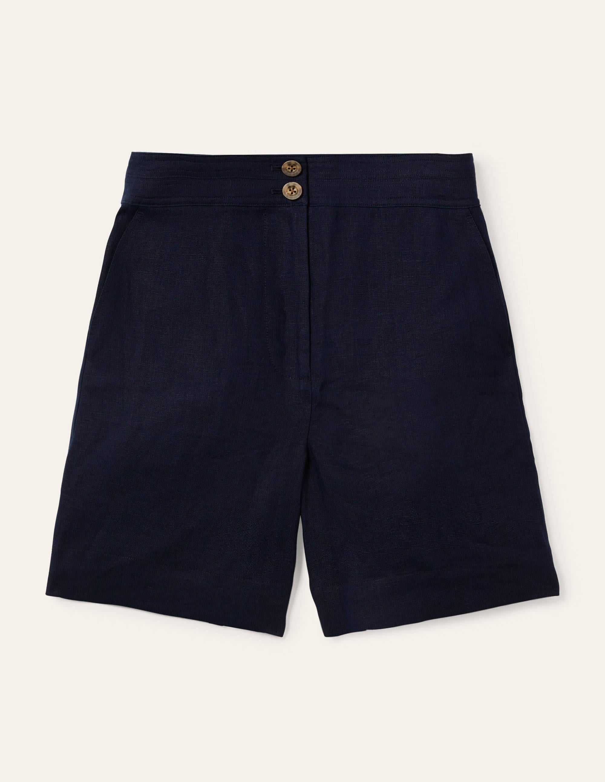 Cornwall Linen Shorts-Navy - Image 5