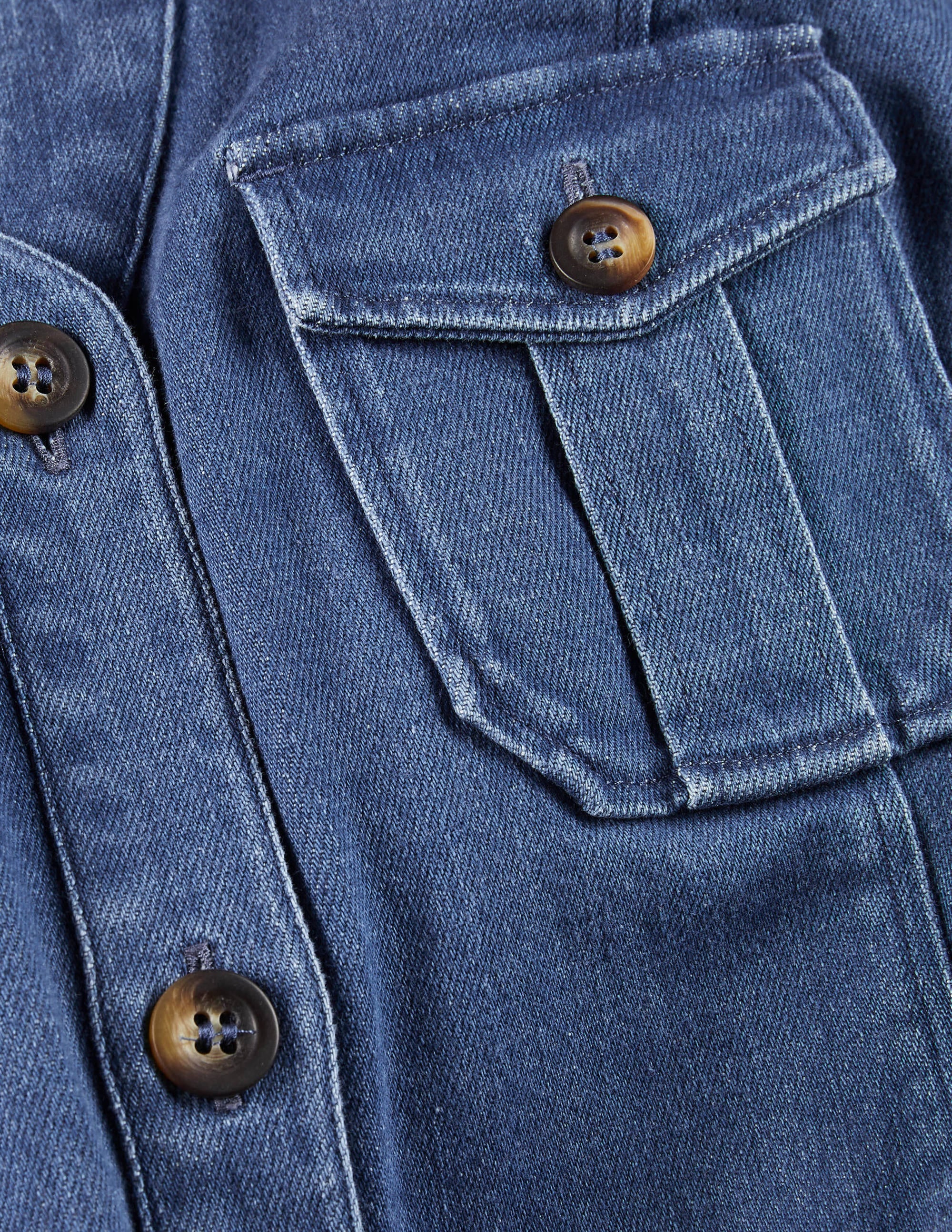 Cecily Shirt Dress-Mid Vintage Denim - Image 5