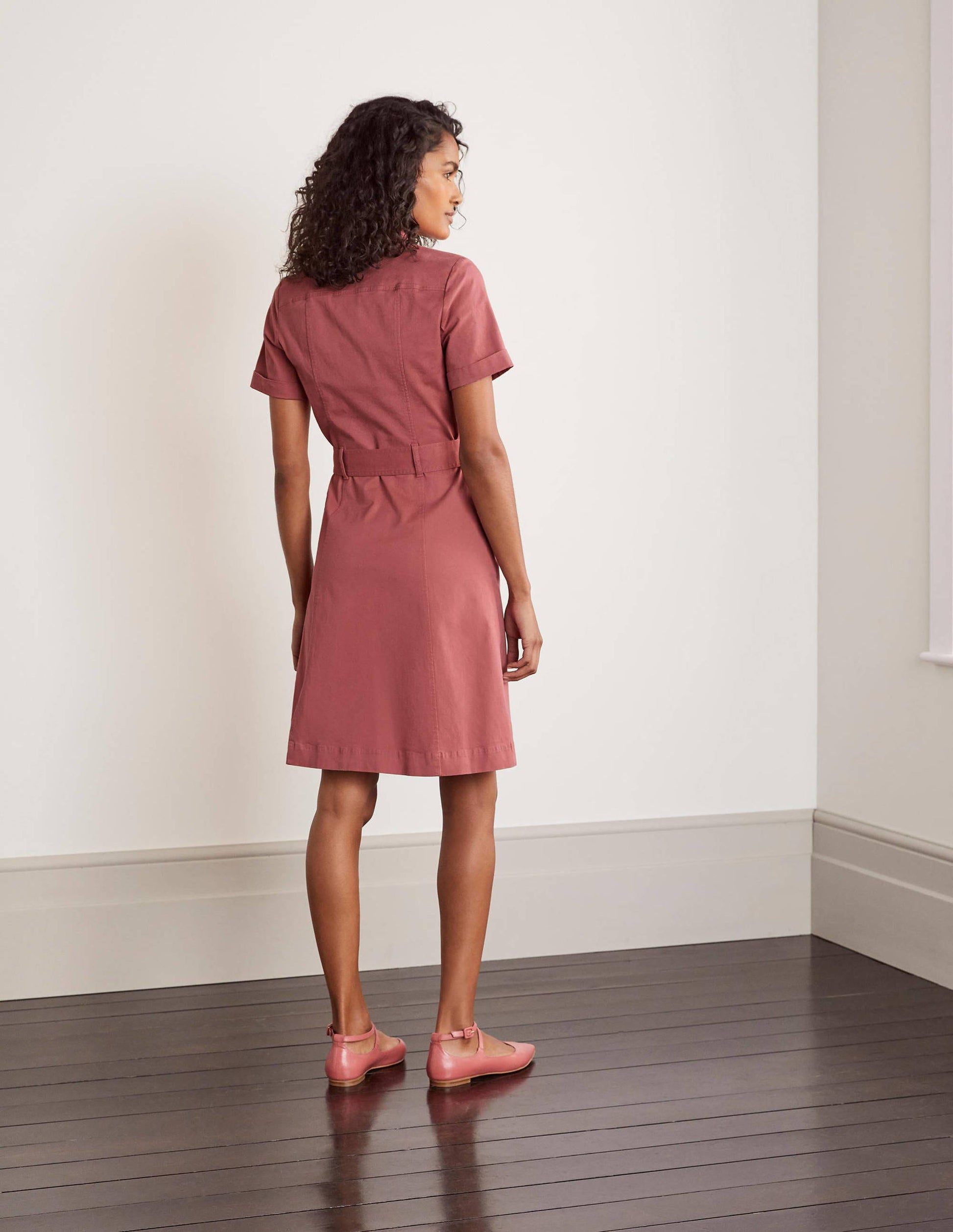 Cecily Shirt Dress-Dusty Rose-2
