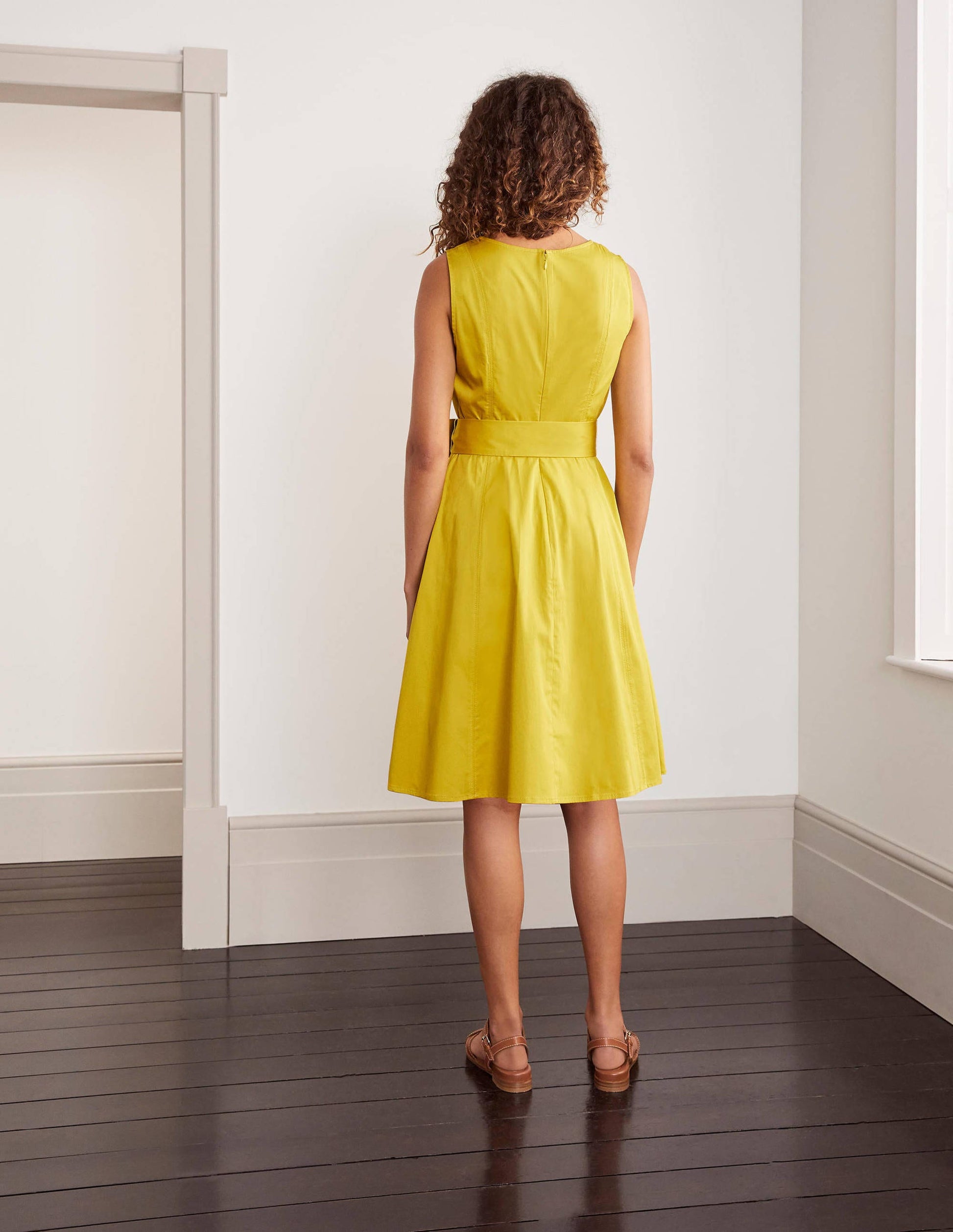 Mischa Belted Dress-Chartreuse-2