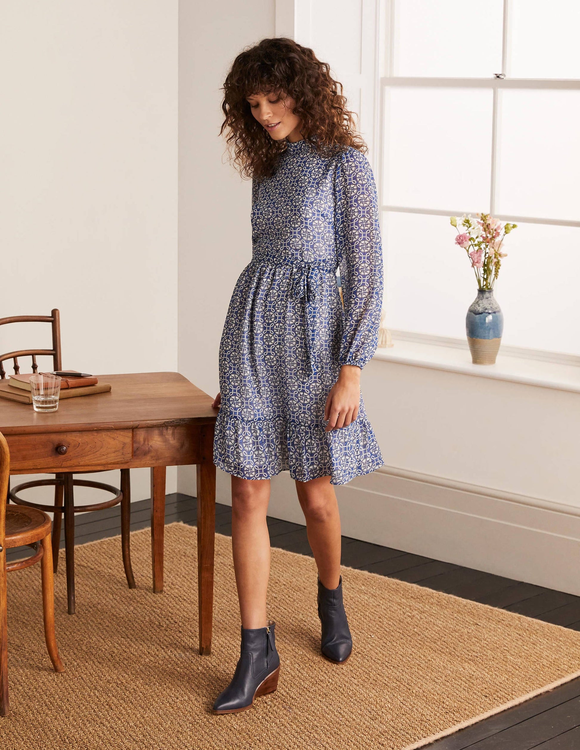 Lottie Belted Dress-Summit, Compass Knot-2
