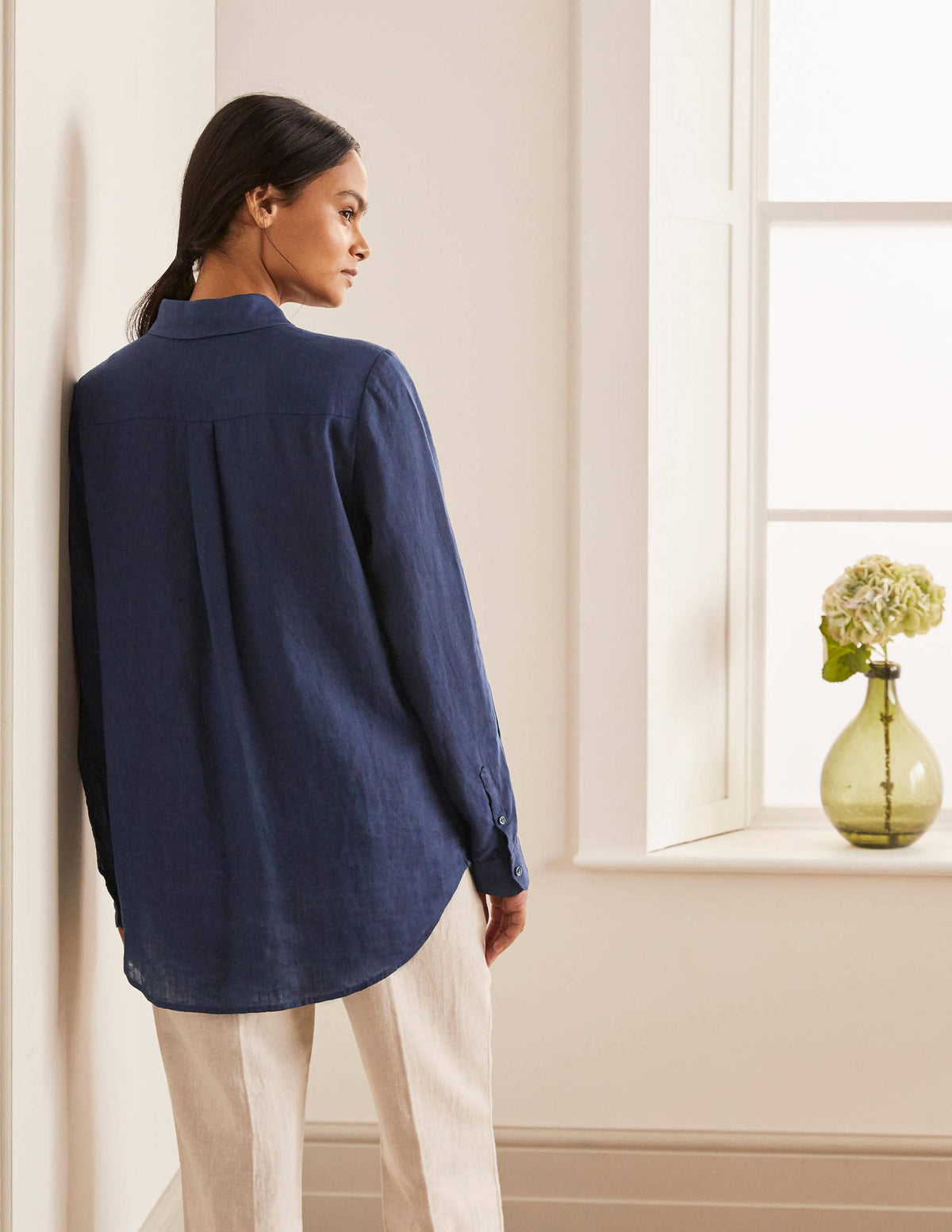 Linen Shirt-Navy-4
