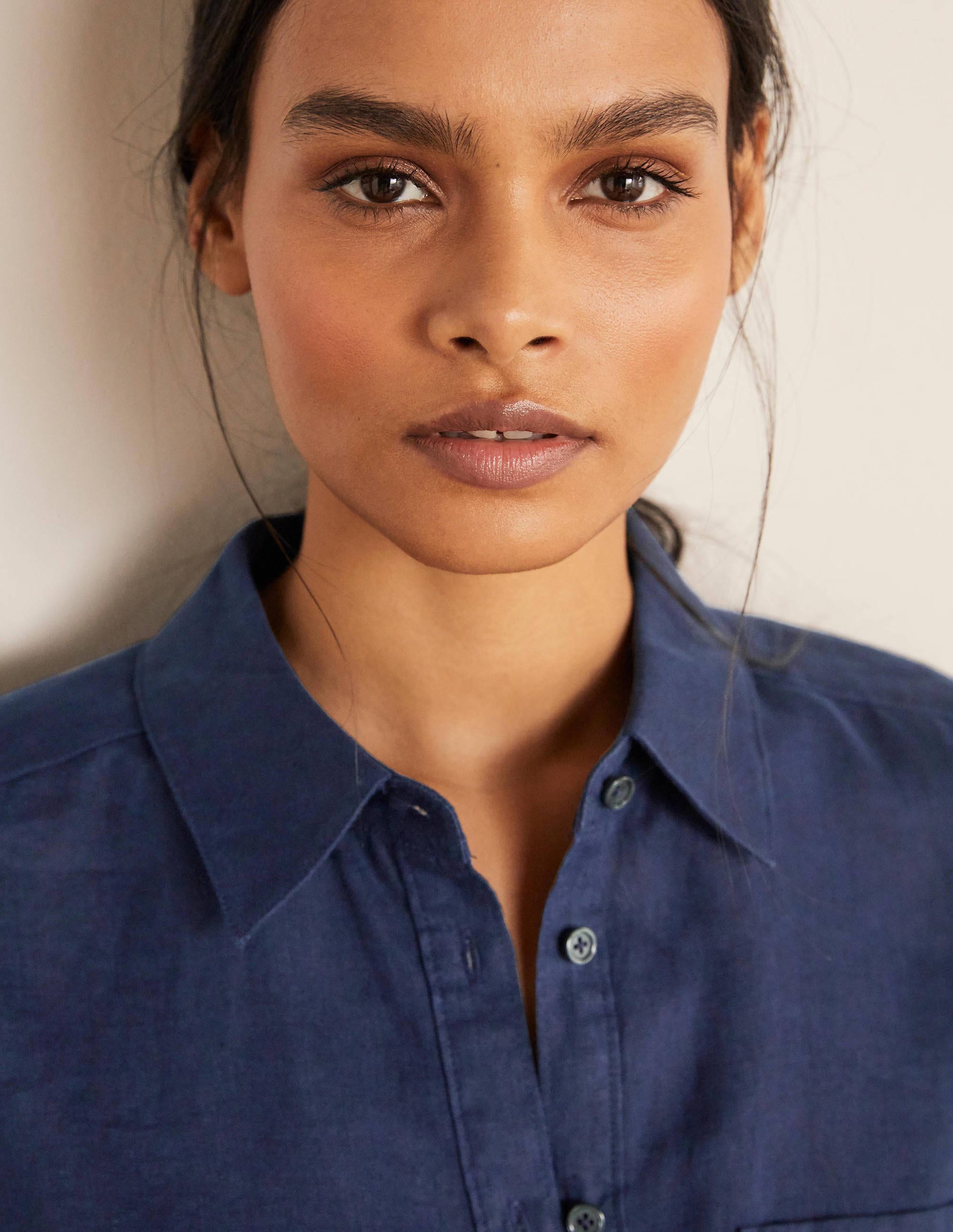Linen Shirt-Navy - Image 5