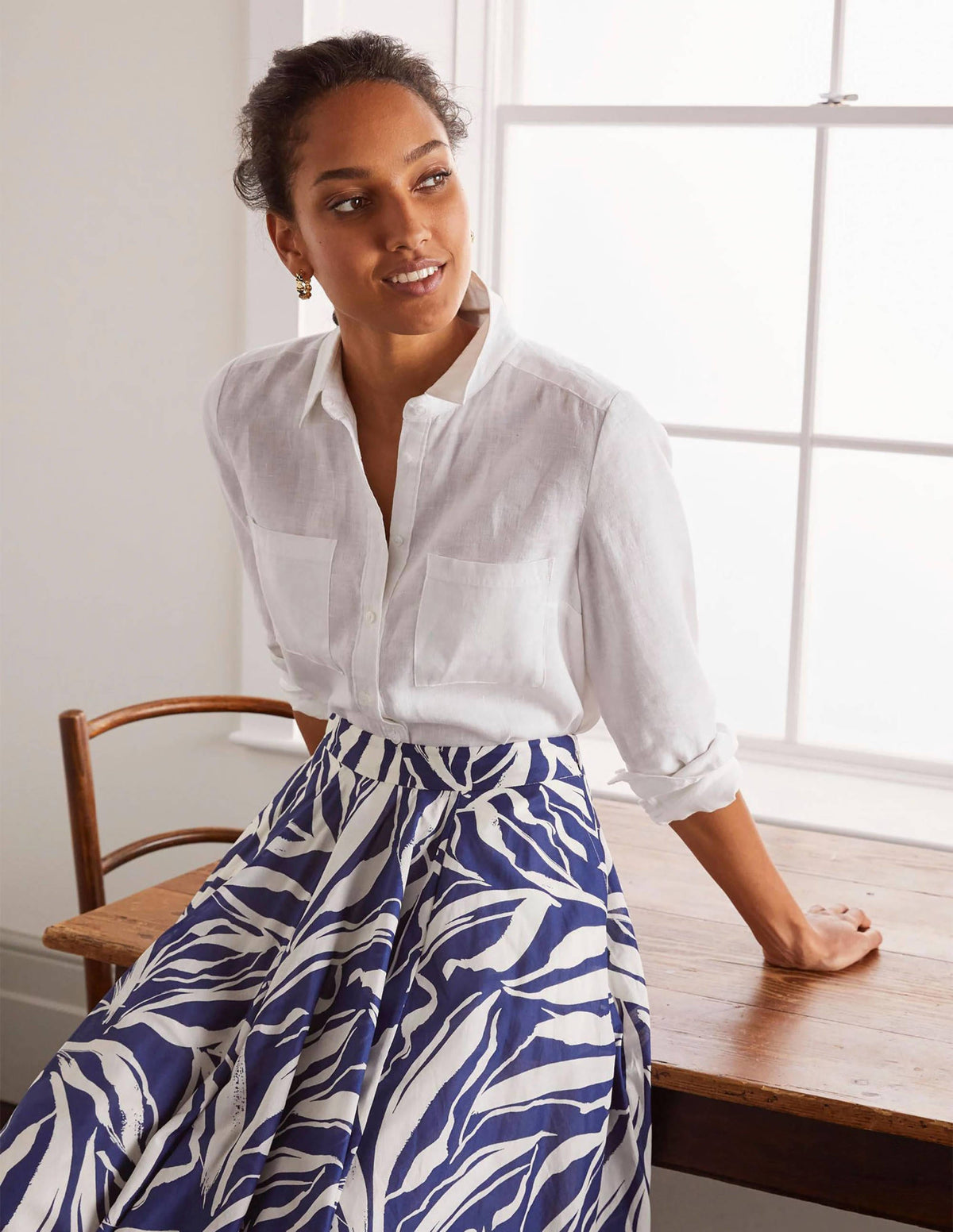 Linen Shirt-White-2