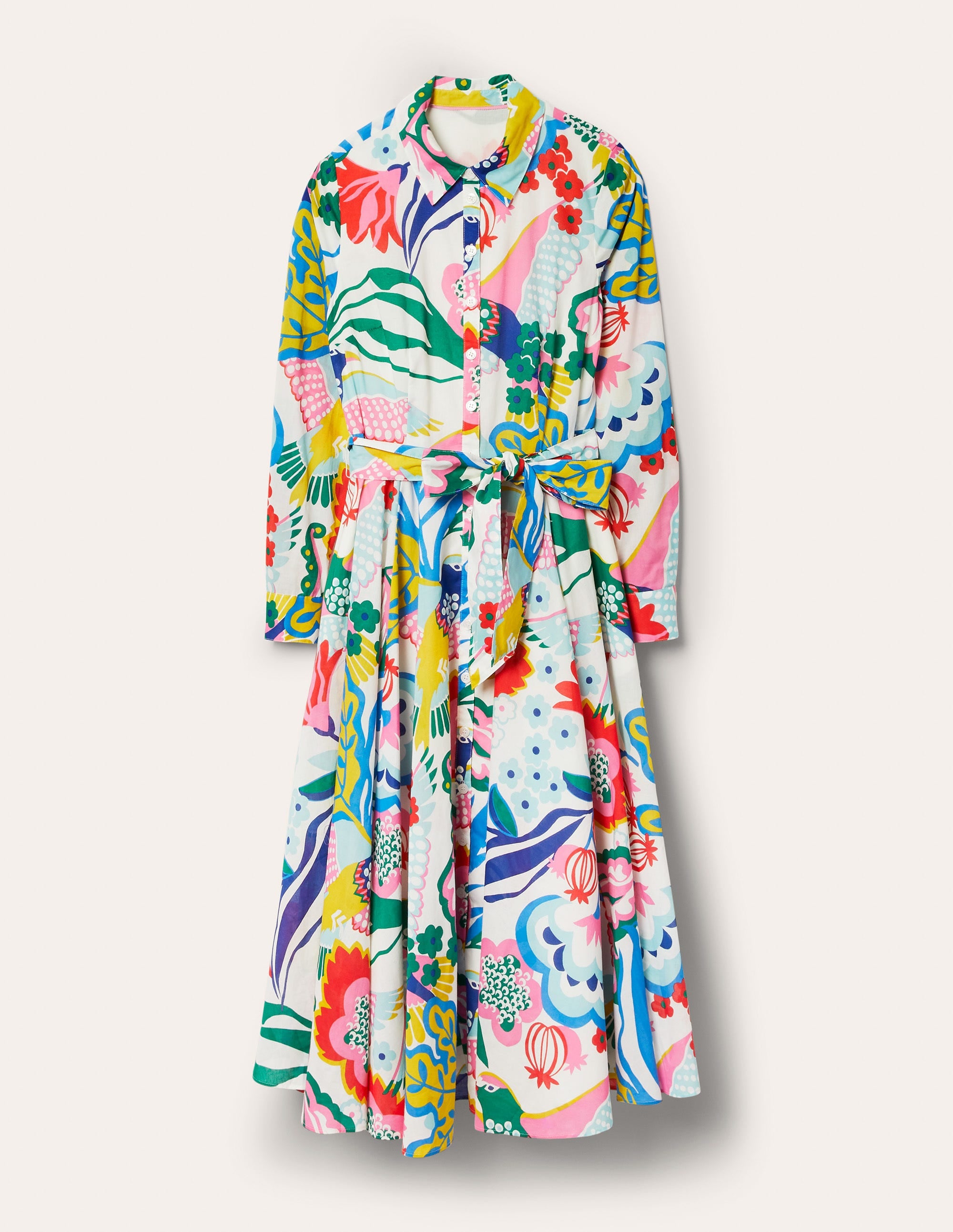 Kitty Midi Shirt Dress-Ivory, Exotic Escape - Image 7