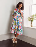 Kitty Midi Shirt Dress-Ivory, Exotic Escape