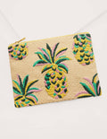 Embroidered Raffia Keepsake-Natural Pineapple
