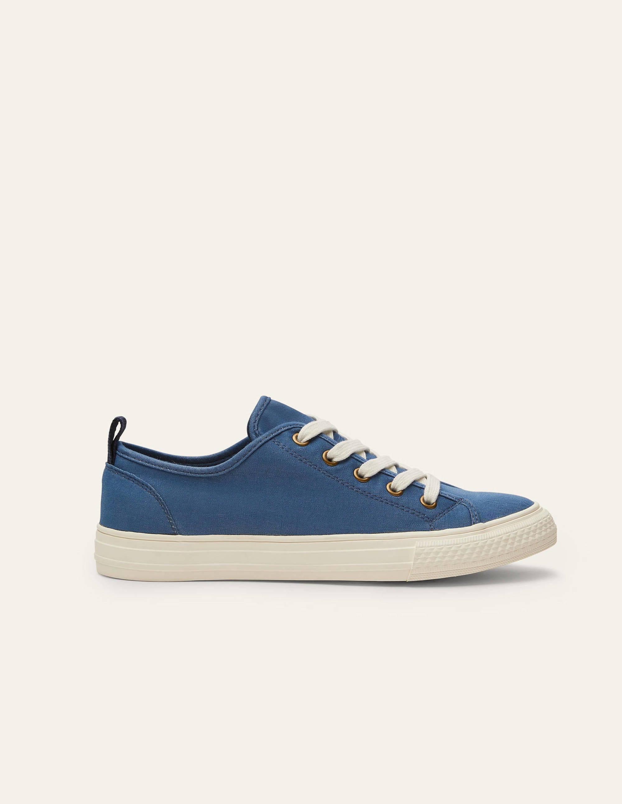 Cotton Canvas Plimsolls-Blue Chambray - Image 1