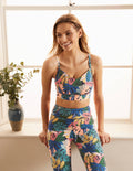 Jessica Active Bra-Navy, Leafy Tropics