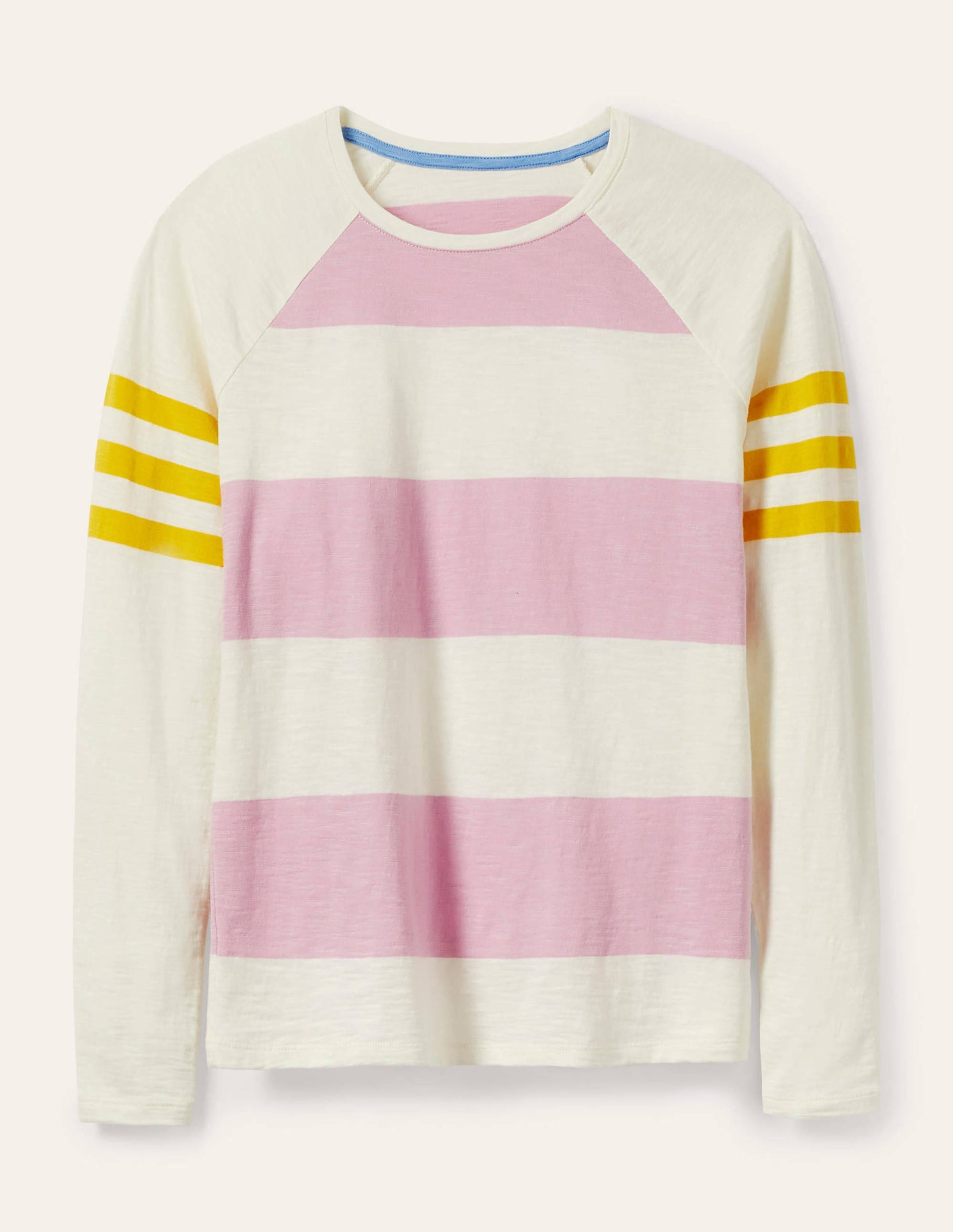 Lorna Baseball Jersey Top-Soft Peony and Ivory-5