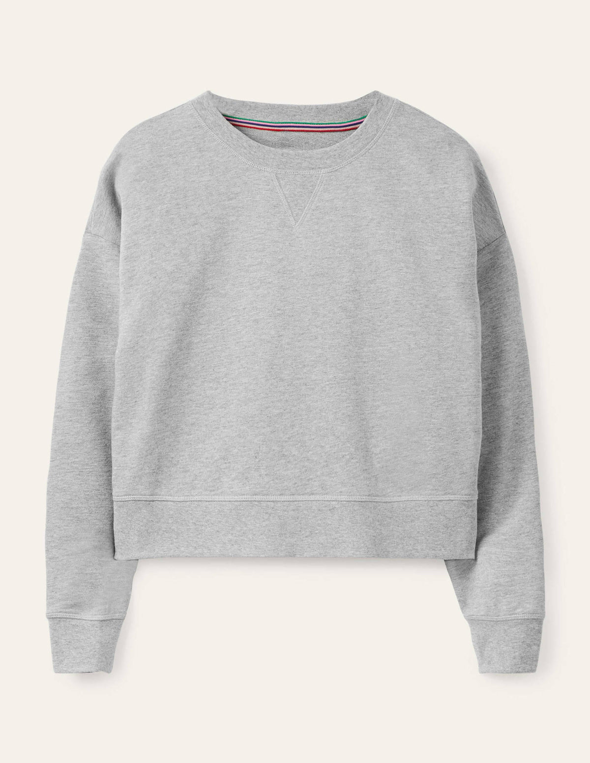 Cropped Sweatshirt-Grey Marl - Image 6